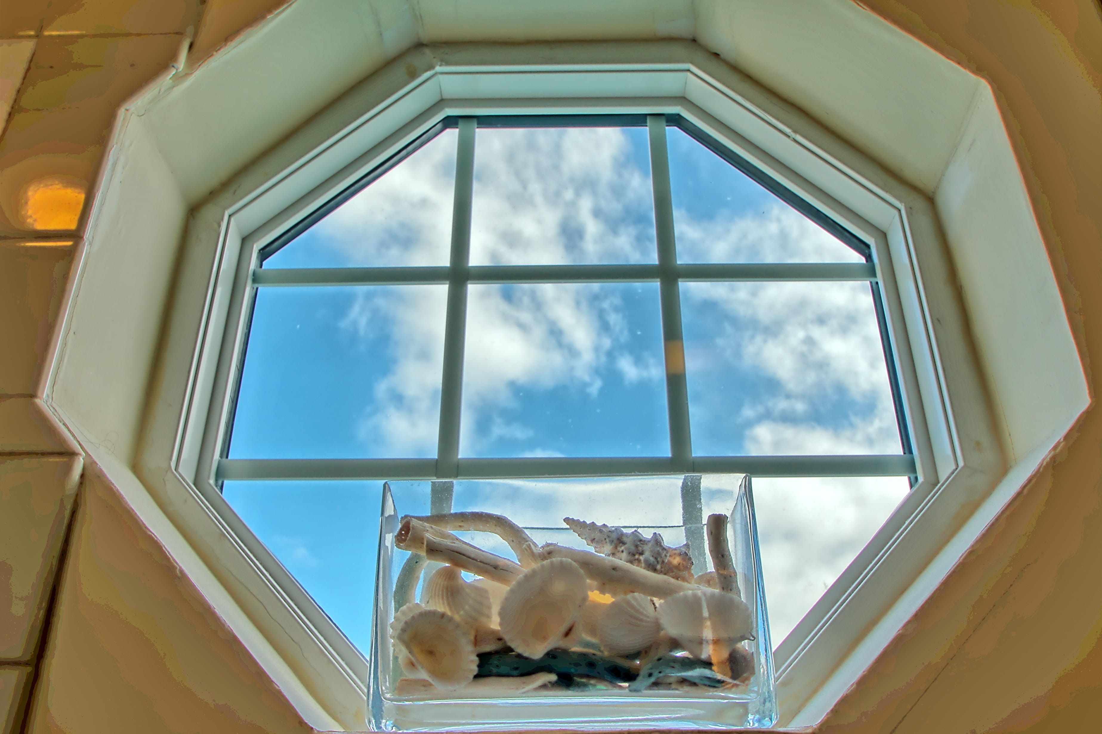 curtain, architecture, window frame, transparent, ocean, built structure, window, day, united states, open, low angle view, glass - material, reflection, HD Wallpaper