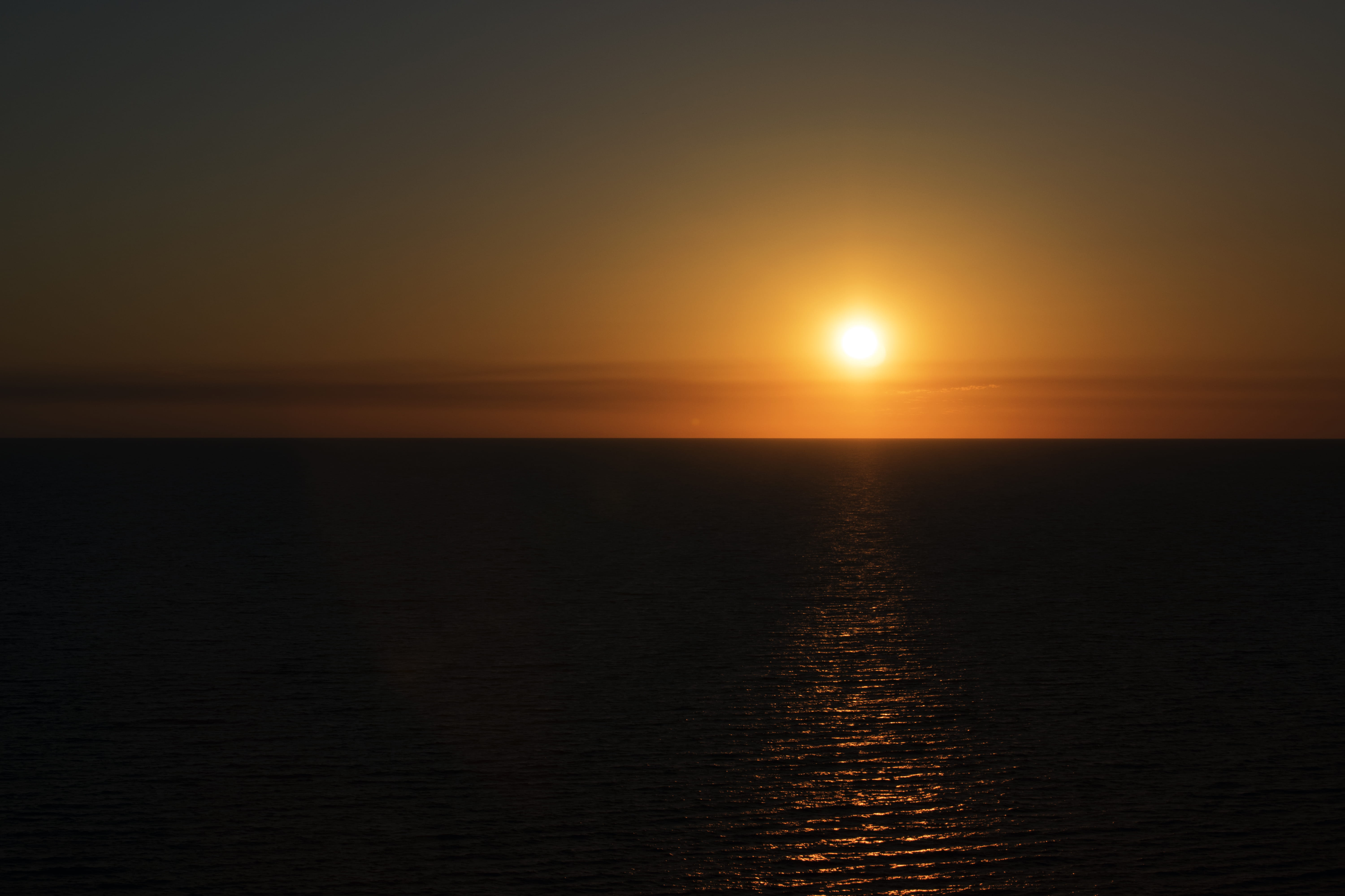 reflection, outdoors, nature, tranquility, united states, sunlight, horizon, ocean view, idyllic, sun, panama city beach, 5K, orange color, waterfront, HD Wallpaper