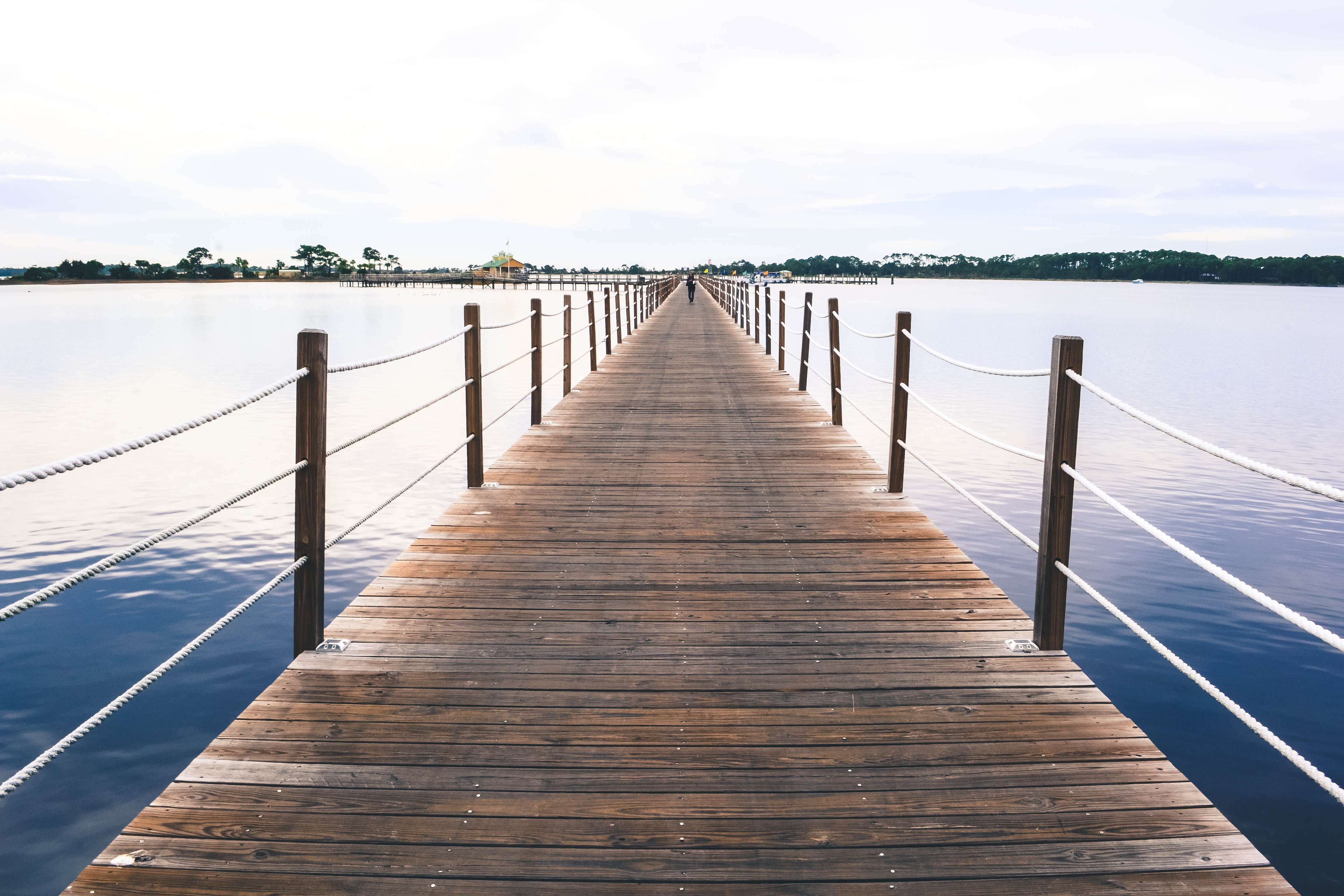 florida, walk, sea, scenics - nature, vacation, direction, panama city beach, day, no people, beach, railing, beauty in nature, gulf of mexico, diminishing perspective, HD Wallpaper