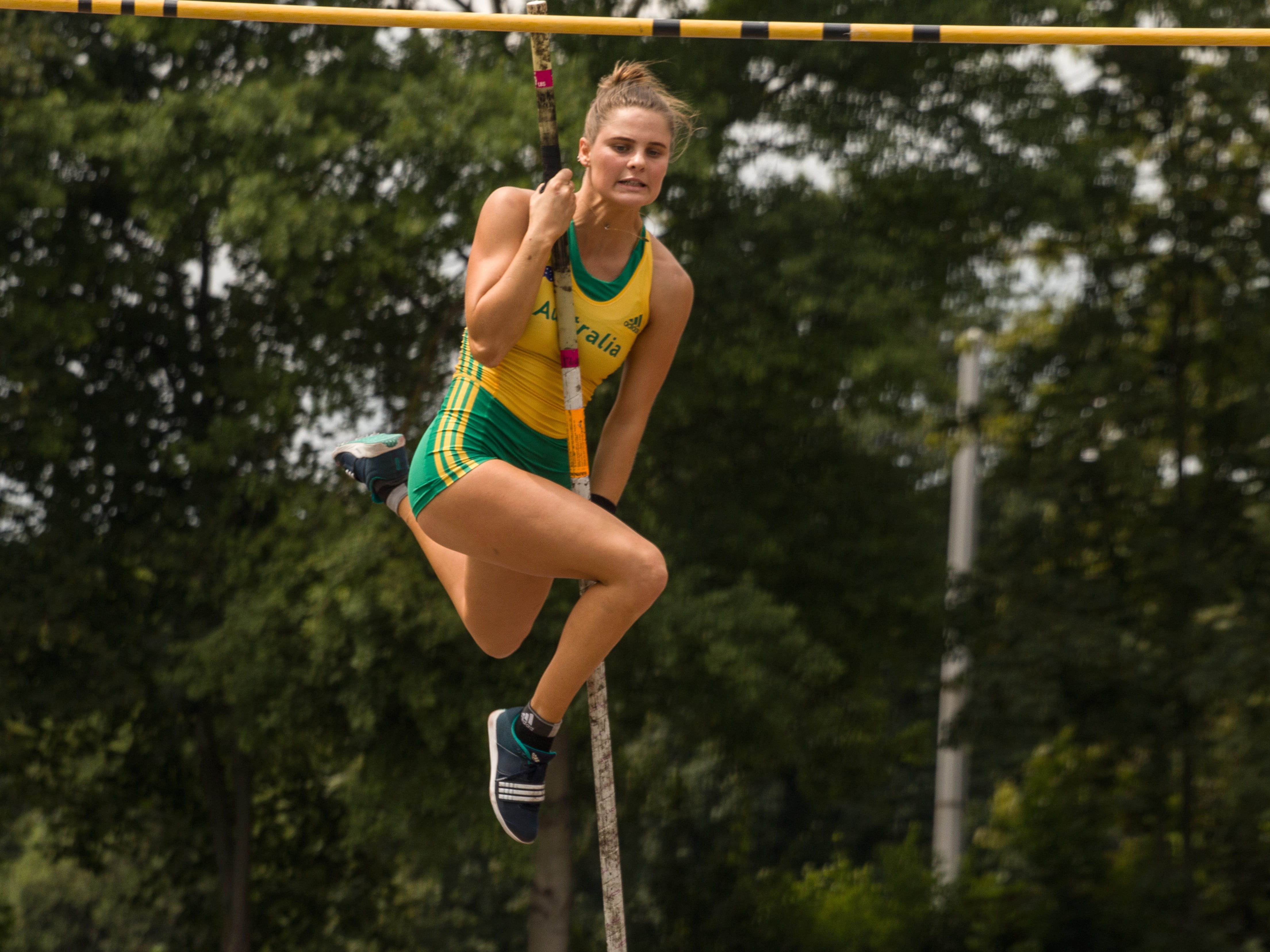 junior gala, healthy lifestyle, day, 4K, plant, Pole Vault, emotion, women, lifestyles, smiling, full length, one person, tree, clothing, young adult, HD Wallpaper