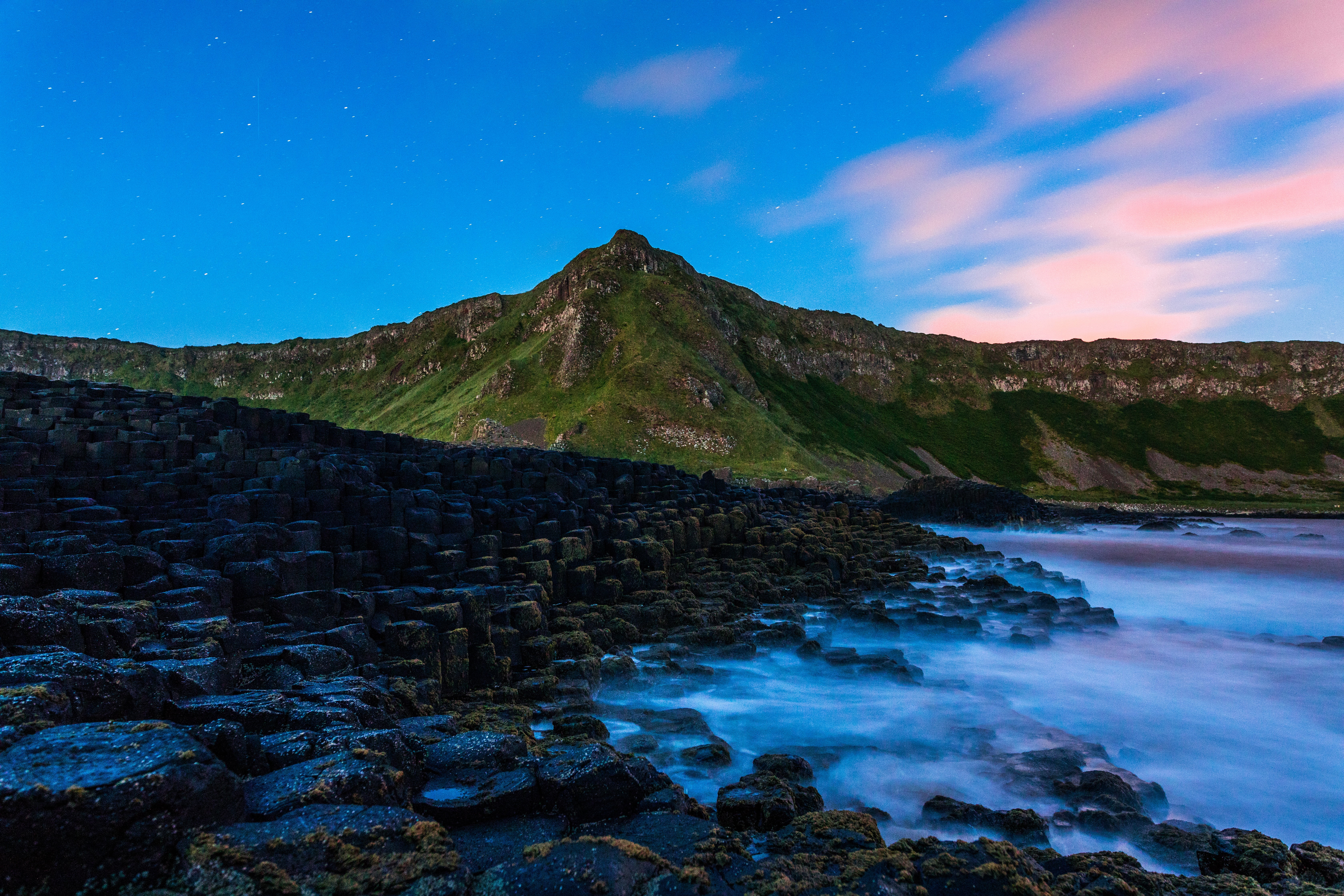 sunrise - Dawn, shore, night, tranquil scene, travel Destinations, cliff, europe, sky, seascape, solid, mountain Peak, scenics, sunset, travel, mountain, HD Wallpaper