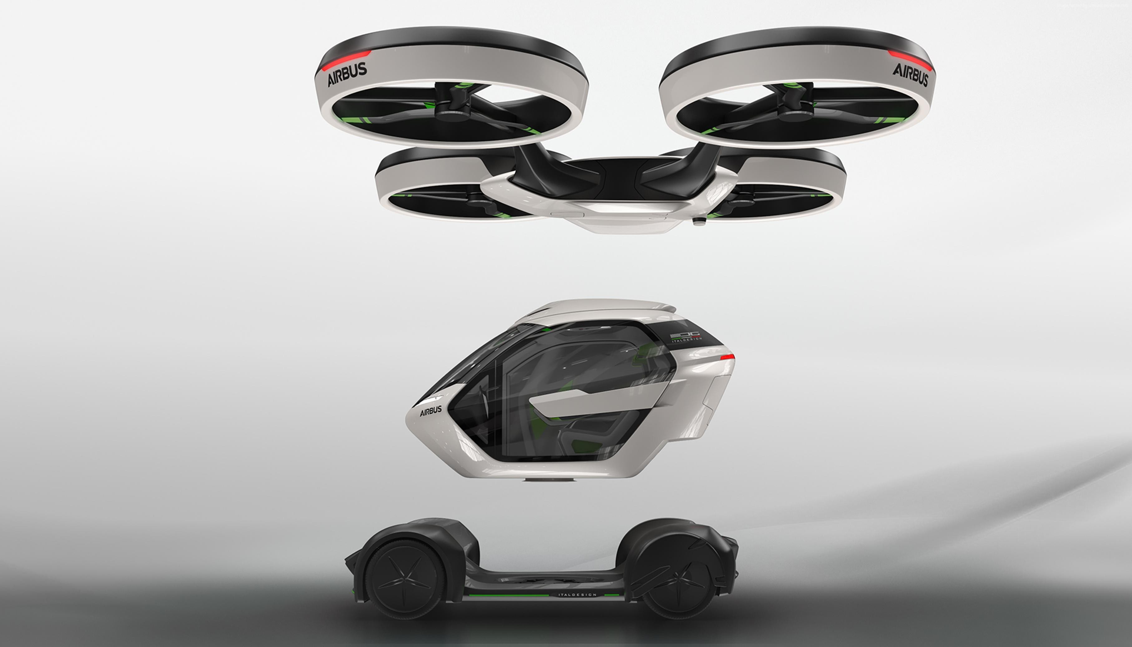 2K, Geneva Auto Show 2017, Air concept vehicle, Airbus Pop.Up, HD Wallpaper