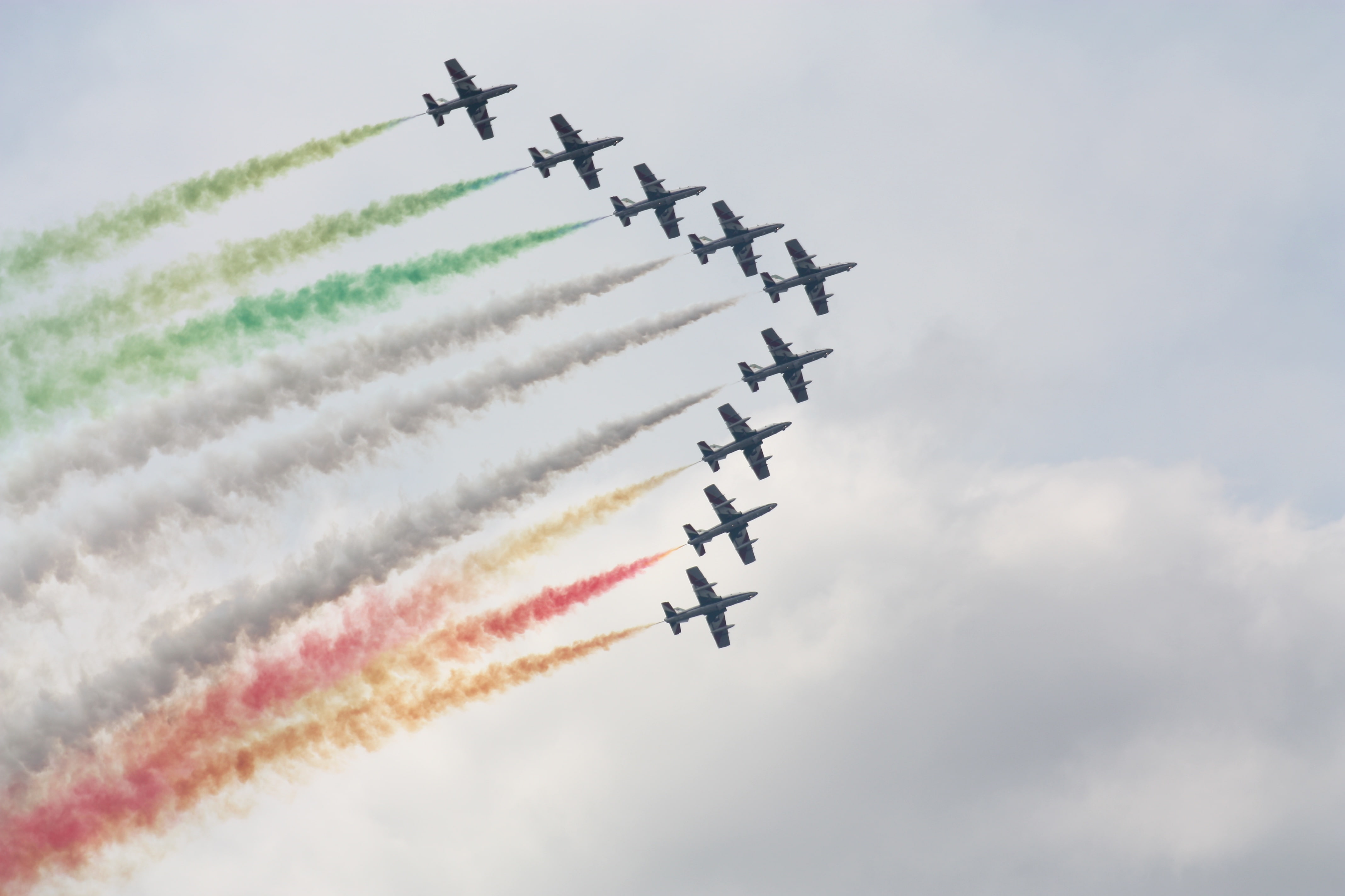 Frecce Tricolori, 4K, 4K, Air show, HD Wallpaper