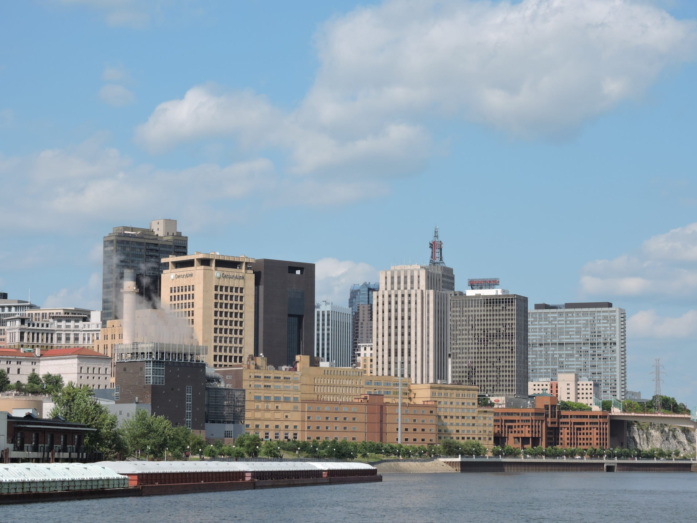 modern, city, Minnesota, water, building exterior, buildings, architecture, built structure, sky, waterfront, 1080P, office, tall - high, usa, no people, HD Wallpaper
