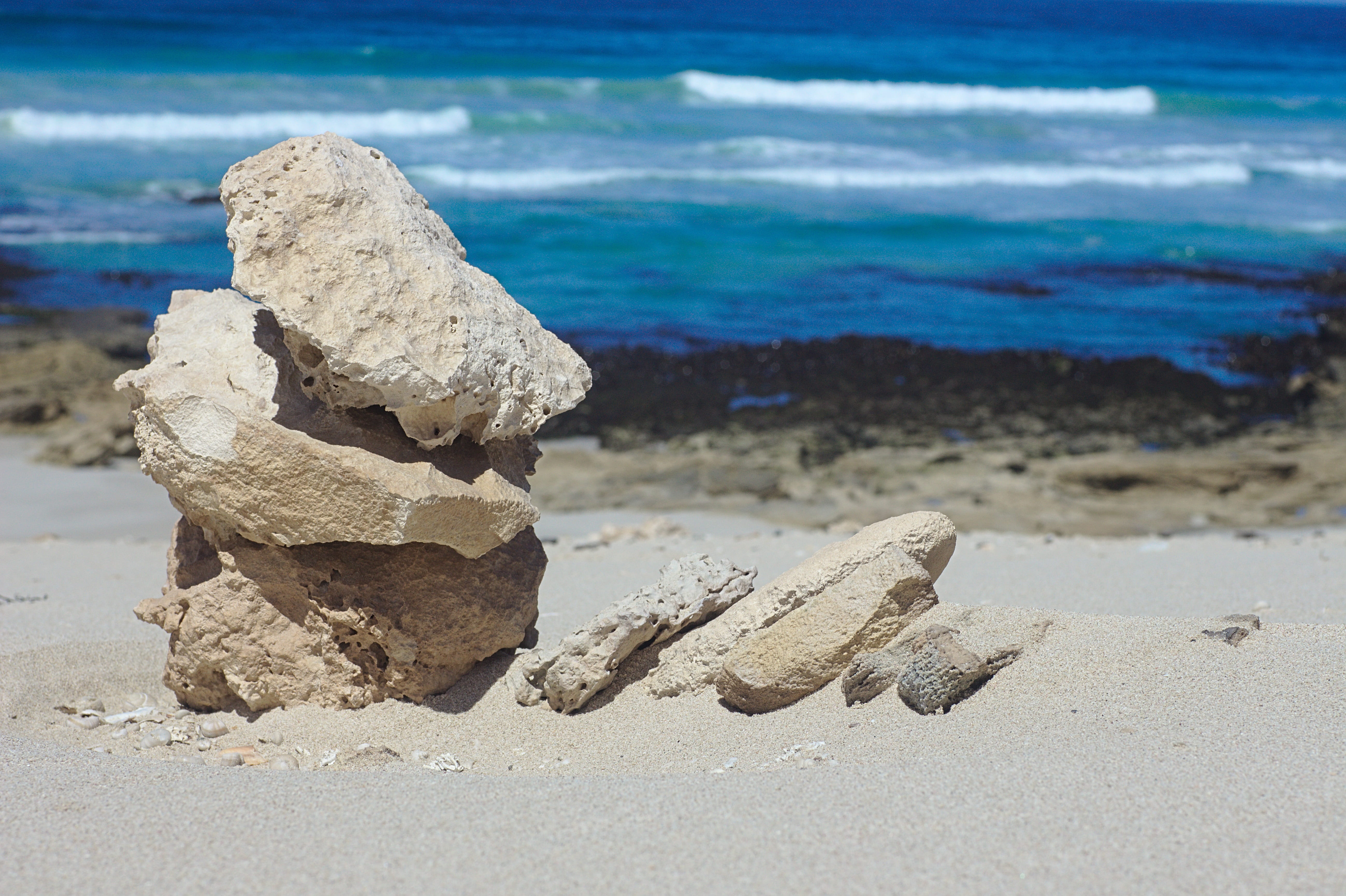 wave, 5K, sand, tranquil scene, beauty in nature, stone, nature, sea, day, summer, scenics - nature, motion, focus on foreground, stack, beach, tranquility, HD Wallpaper