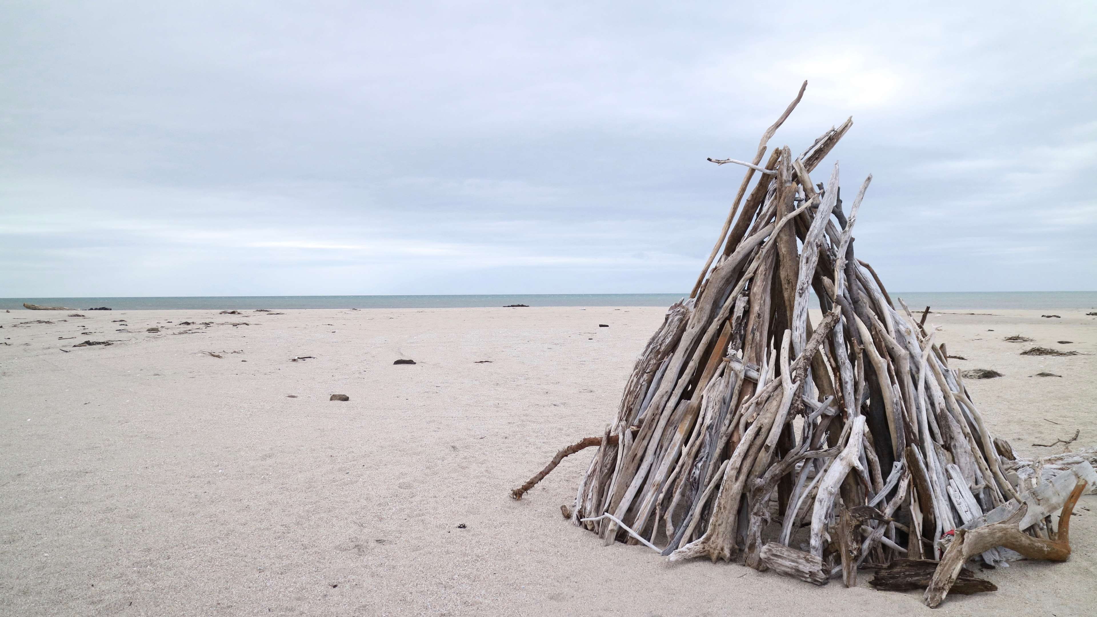 catlins, nature, cloud - sky, sand, water, tranquility, sky, driftwood, wood - material, wood, horizon over water, day, scenics - nature, tranquil scene, HD Wallpaper