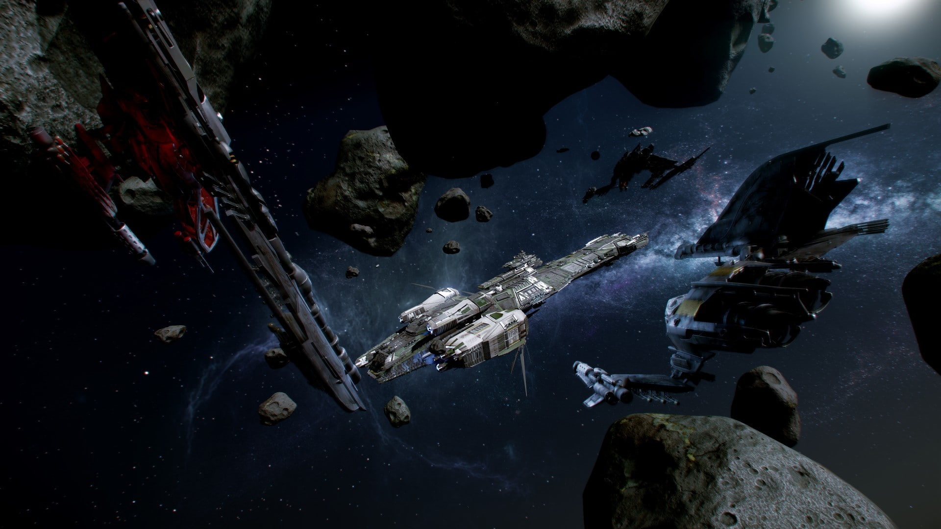 video games, squadron, 1080P, debris, 42, hd, spaceships, HD Wallpaper