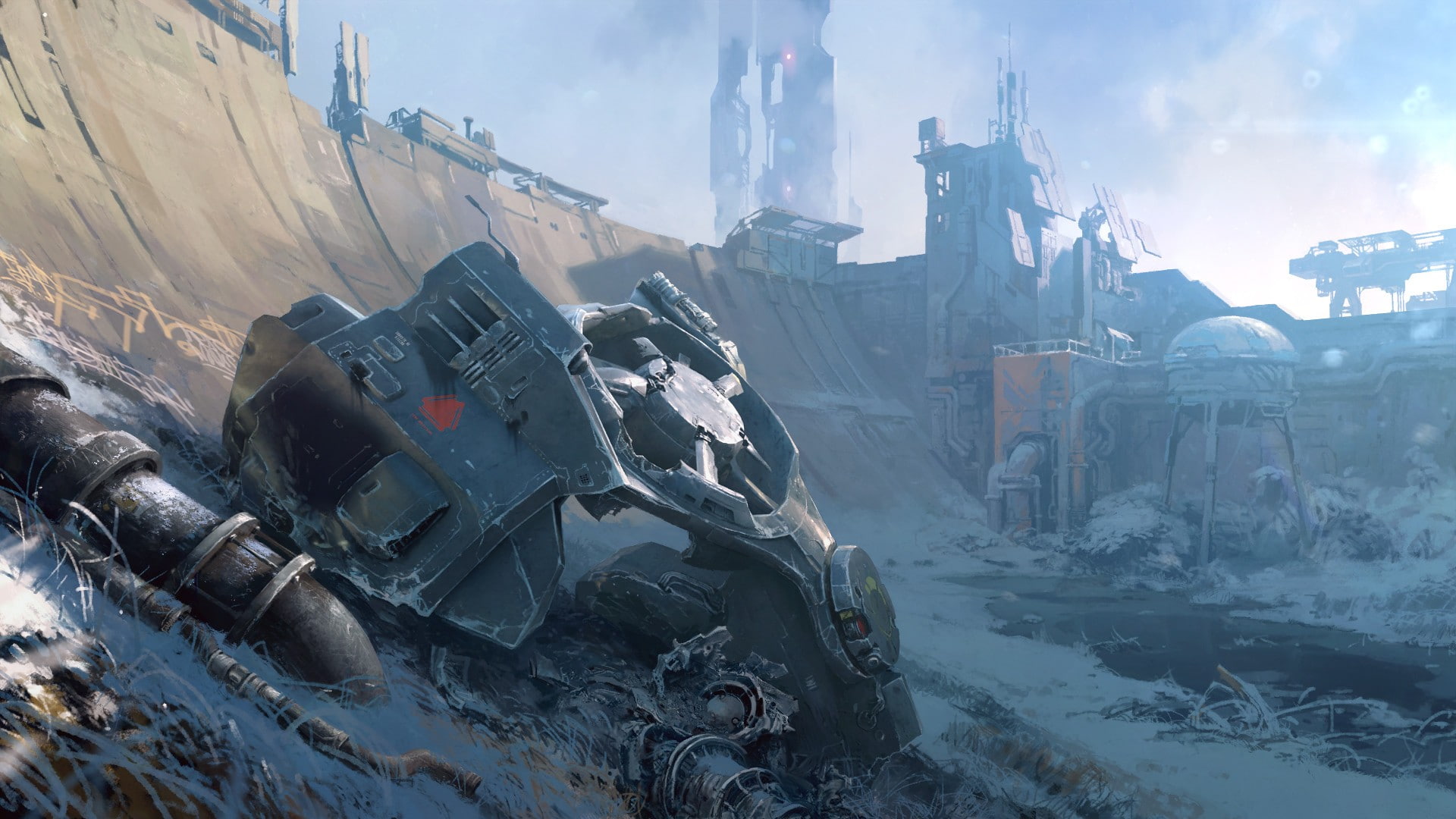 debris, science fiction, 1080P, video games, artwork, HD Wallpaper