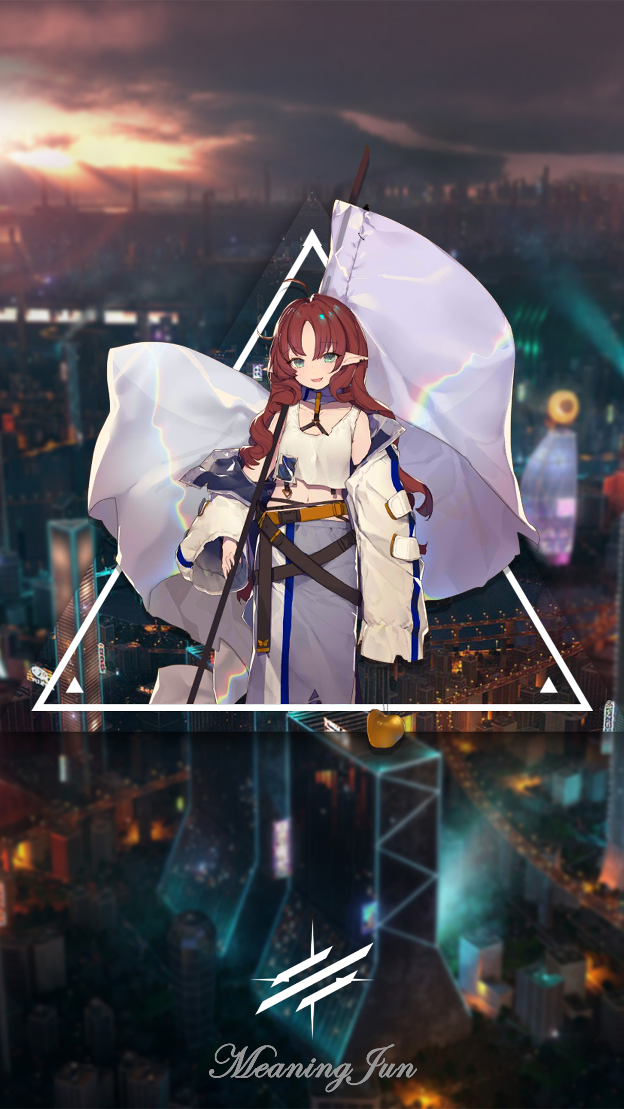 Myrtle R108, MeaningJun, anime girls, 2D, anime, 1080P, Arknights, picture-in-picture, Phone HD Wallpaper
