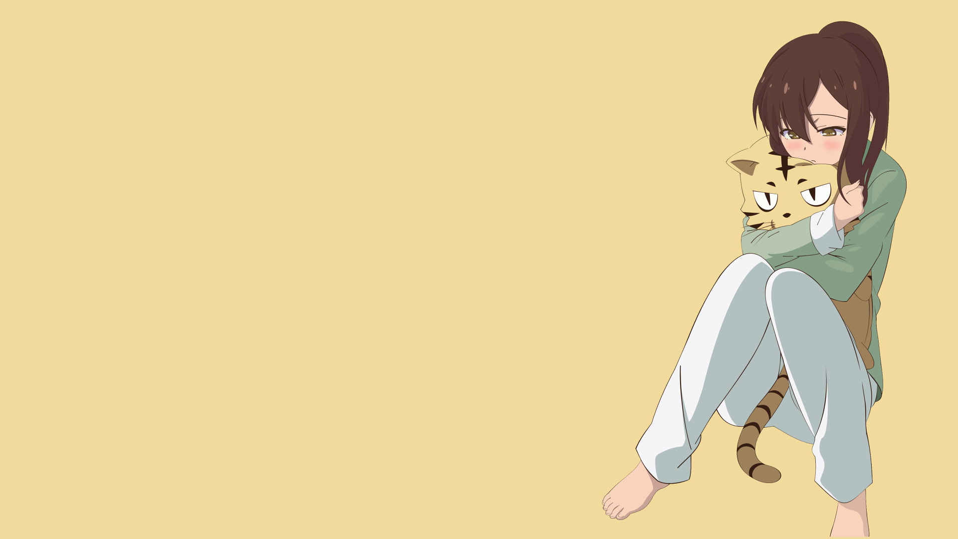 1080P, Sakurasou no Pet na Kanojo, barefoot, anime girls, Aoyama Nanami, HD Wallpaper