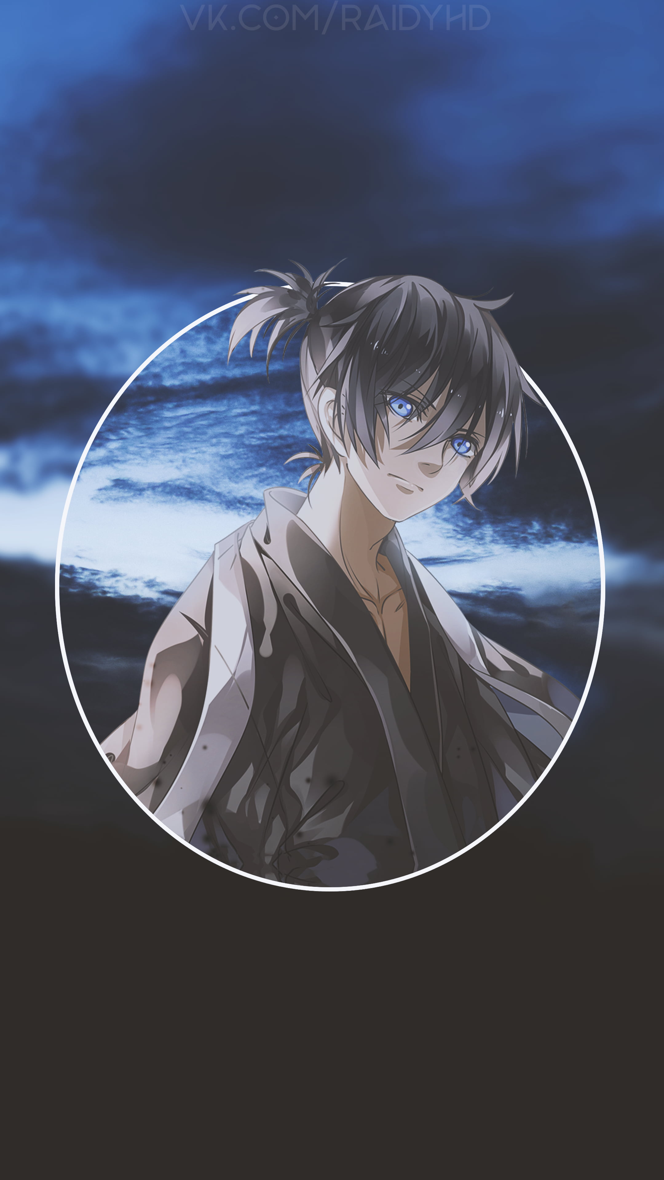 Yato (Noragami), picture-in-picture, anime boys, anime, 4K, sky, Phone HD Wallpaper