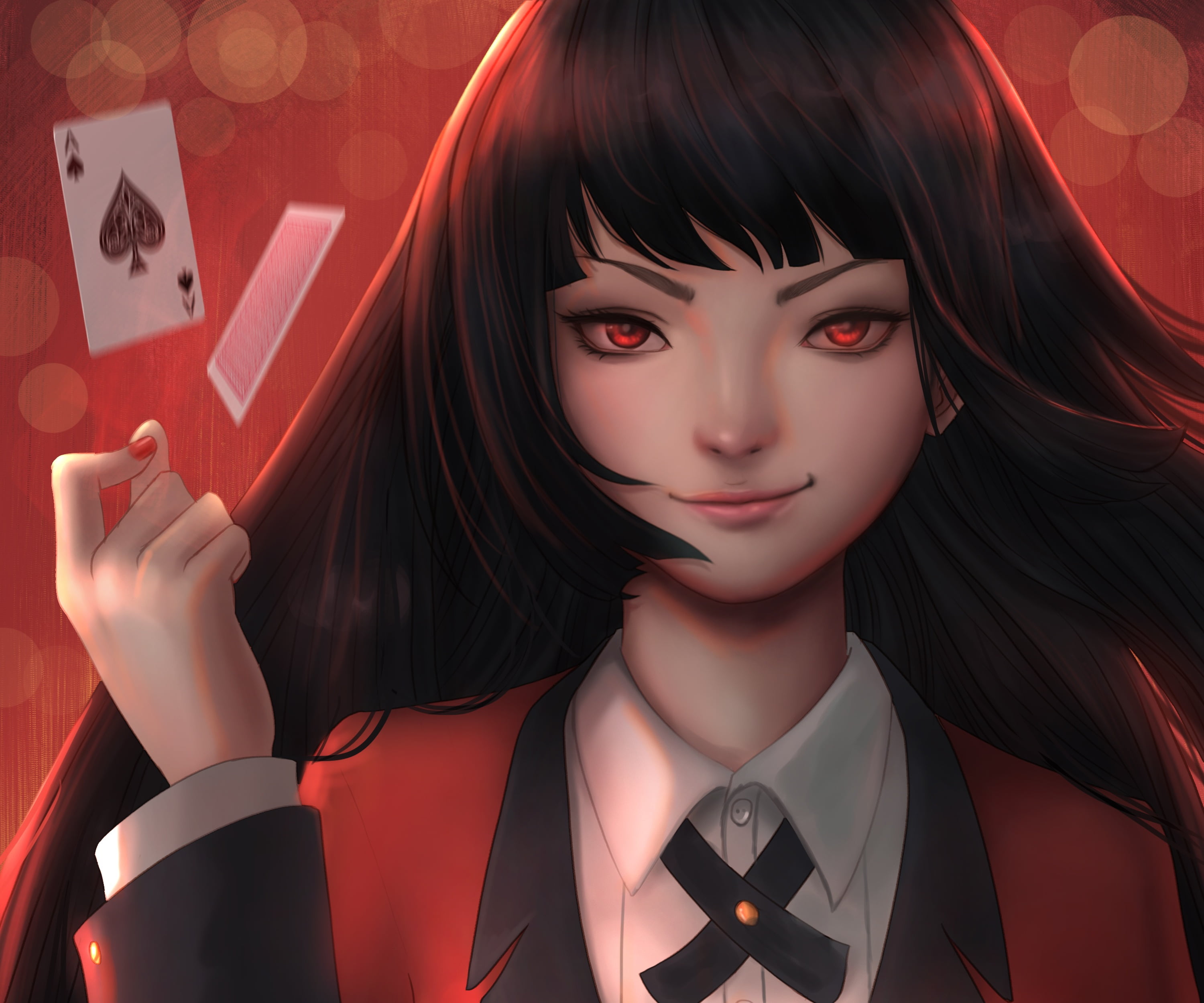2K, Kakegurui, Yumeko Jabami, Anime, HD Wallpaper