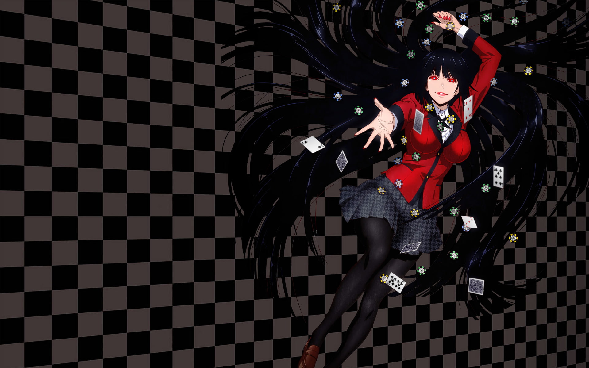 Yumeko Jabami, Anime, 1080P, Kakegurui, HD Wallpaper