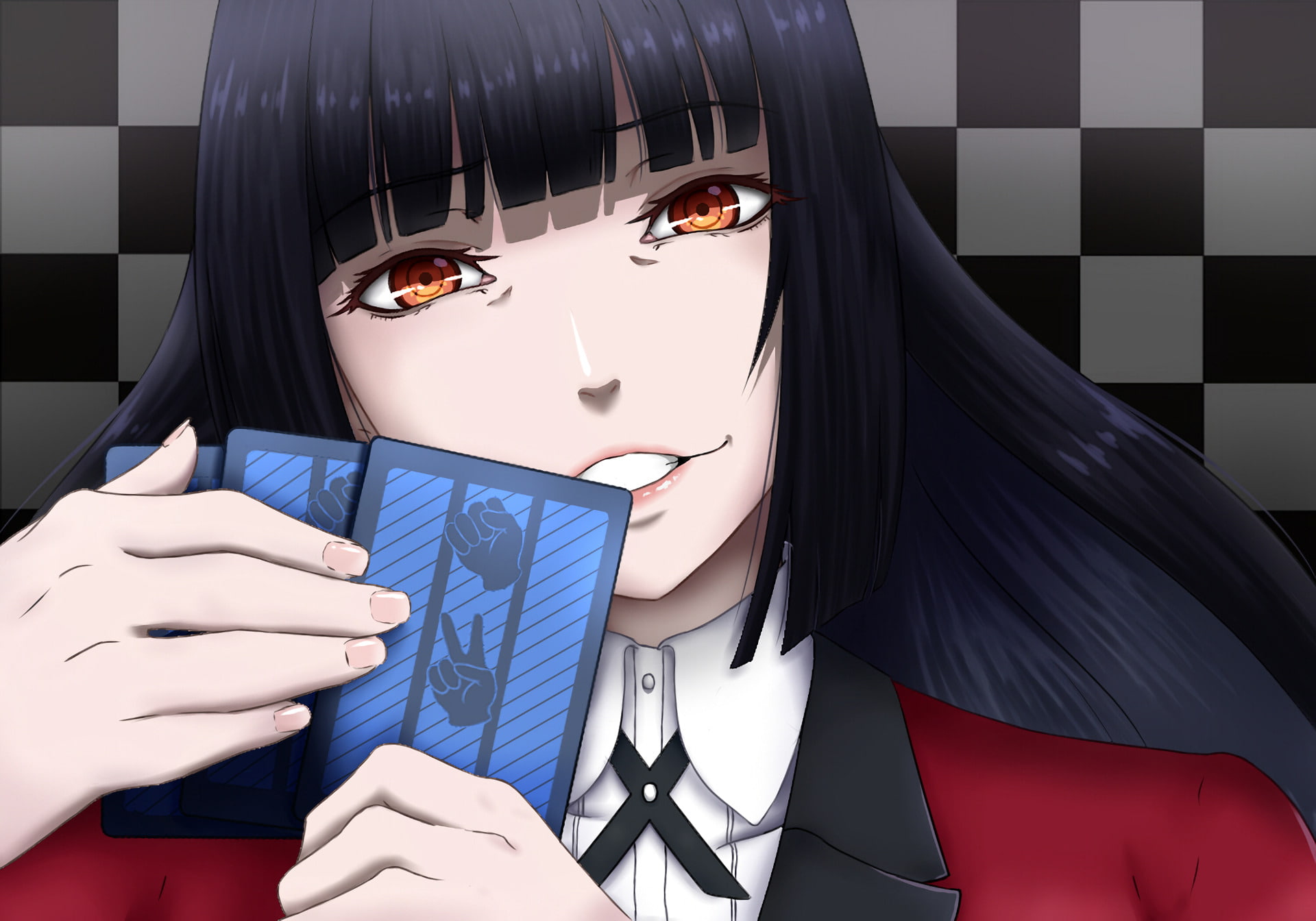 Anime, 1080P, Yumeko Jabami, Kakegurui, HD Wallpaper