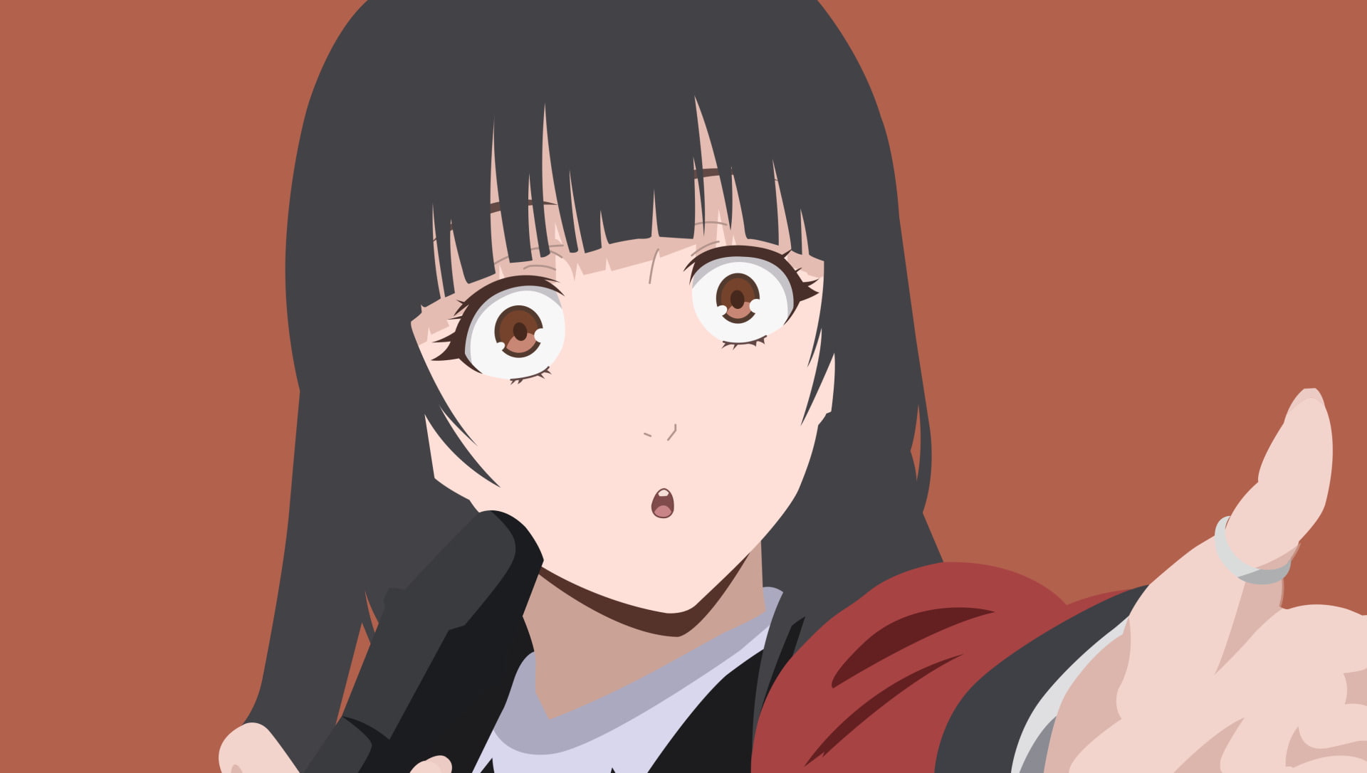 Kakegurui, Anime, Yumeko Jabami, Minimalist, 1080P, HD Wallpaper