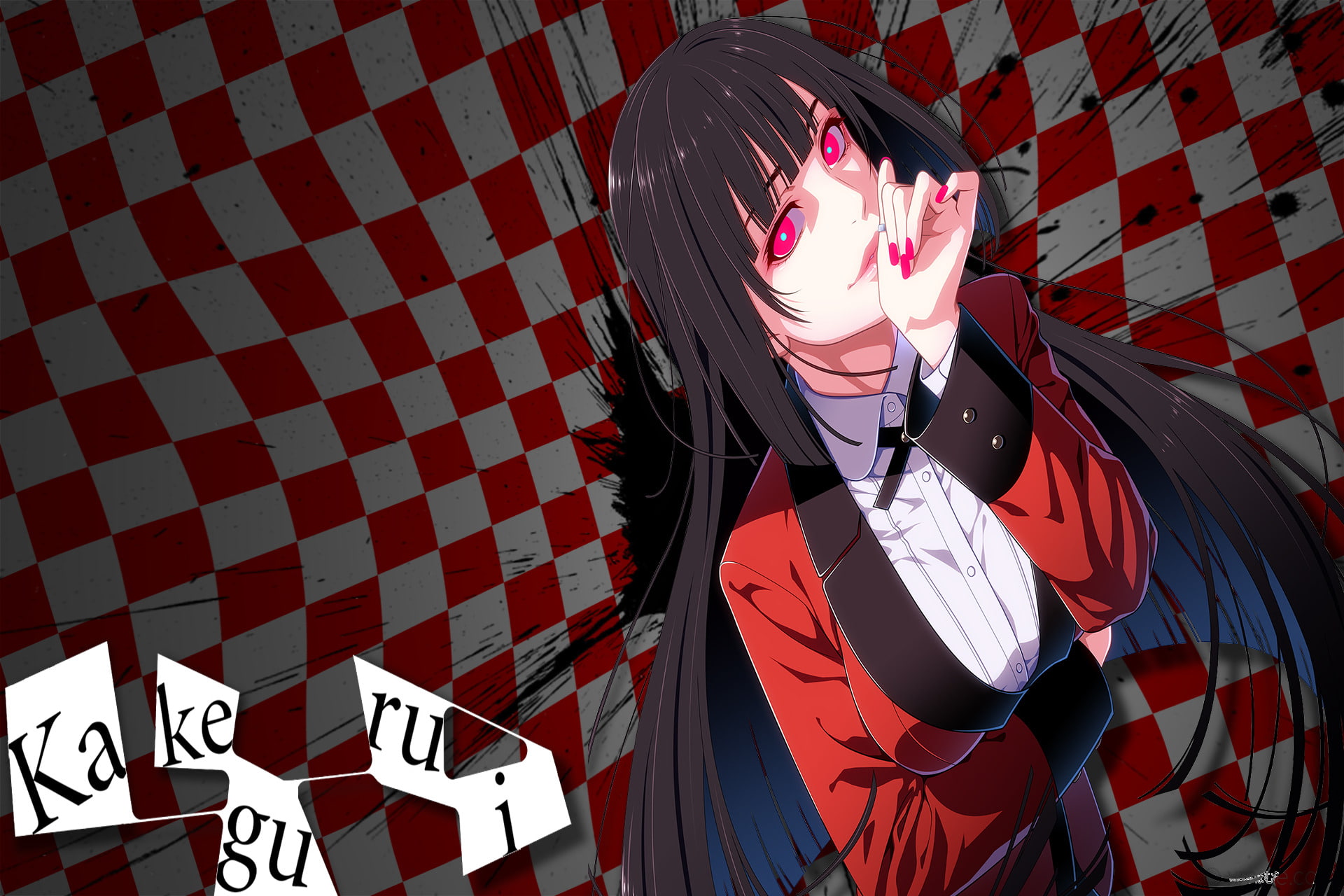 Kakegurui, 1080P, Yumeko Jabami, Anime, HD Wallpaper