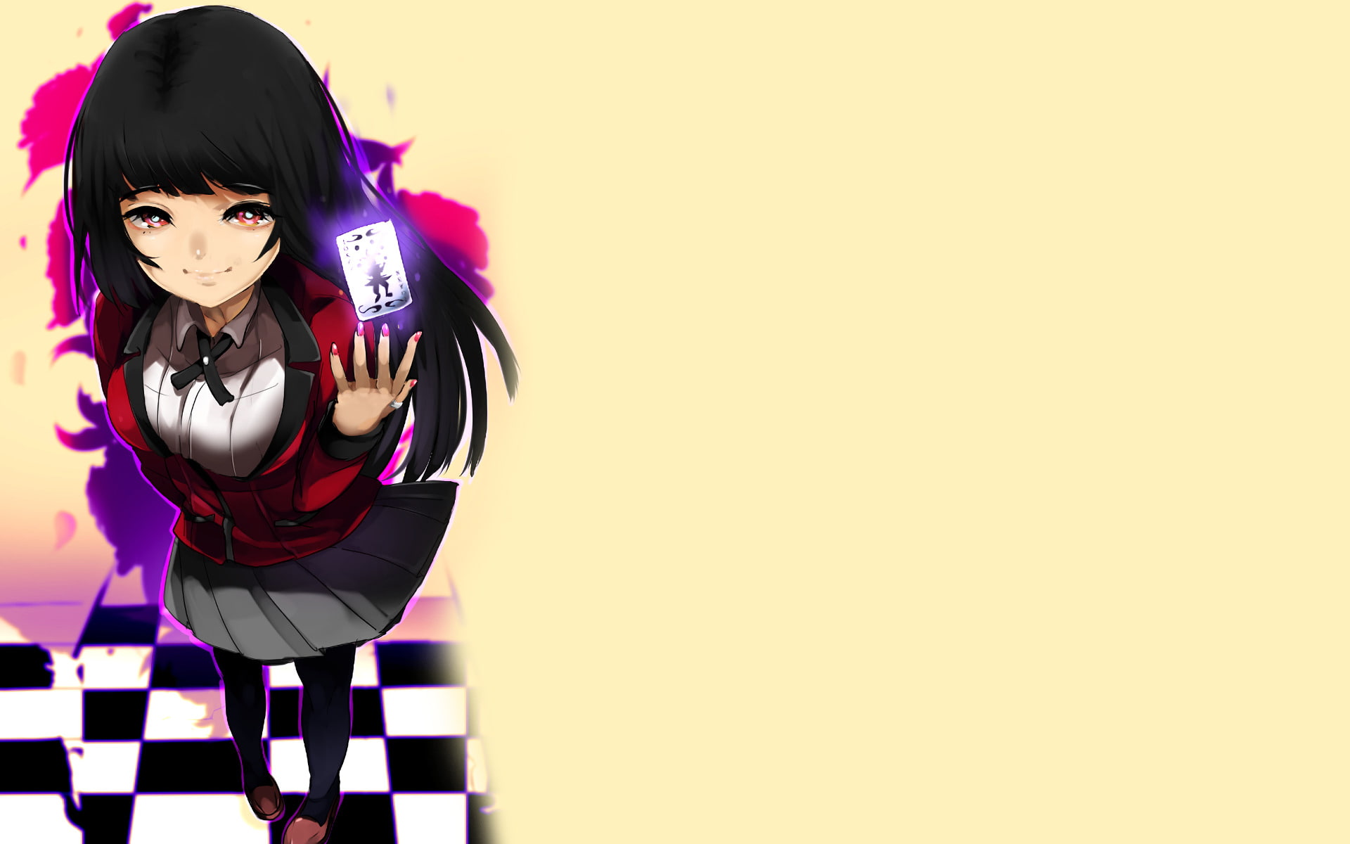 Kakegurui, 1080P, Yumeko Jabami, Anime, HD Wallpaper