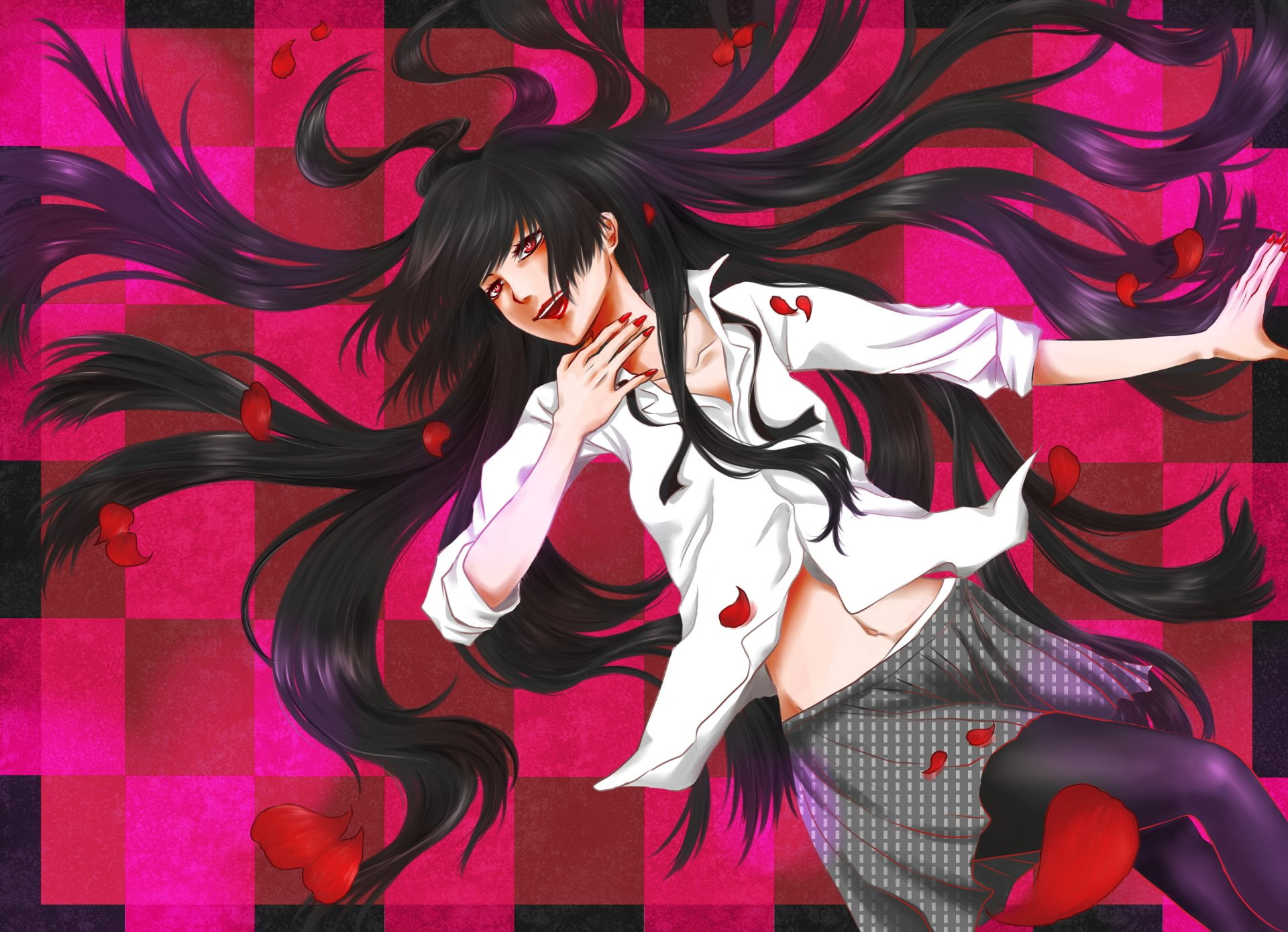 Yumeko Jabami, Kakegurui, Anime, 1080P, HD Wallpaper