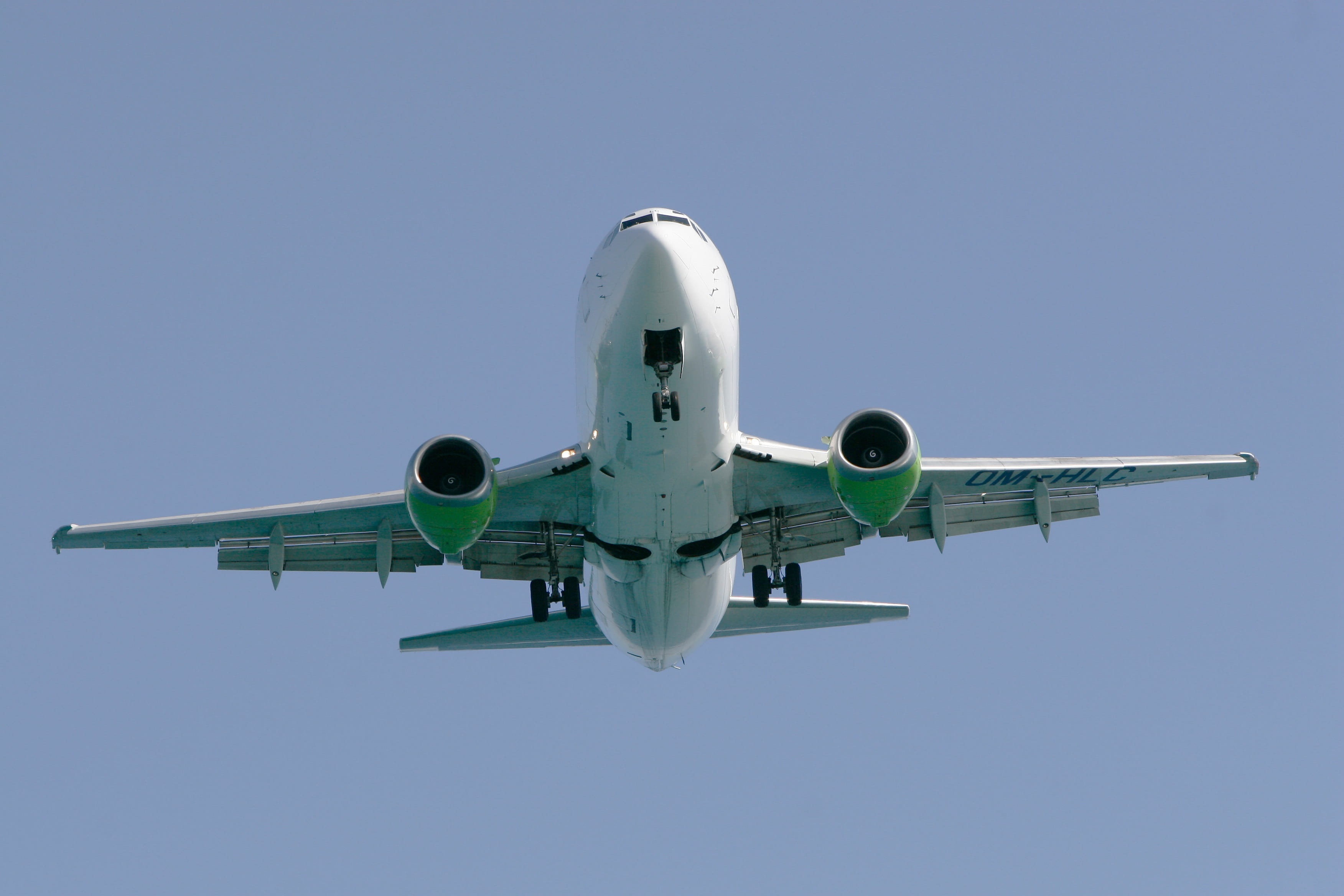 no people, 2K, mid-air, aerospace industry, charter flights, jet plane, time, aircraft wing, white color, photography, nature, transportation, travel, HD Wallpaper