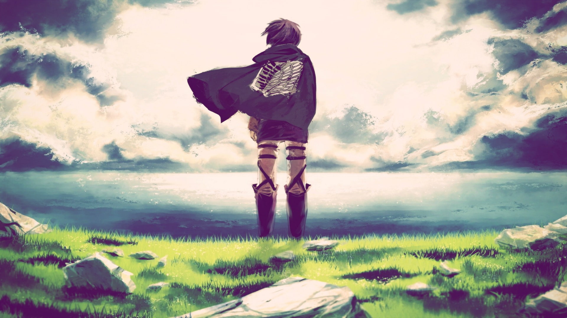 kyojin, anime, 1080P, wind, shingeki, shingeki no kyojin, HD Wallpaper