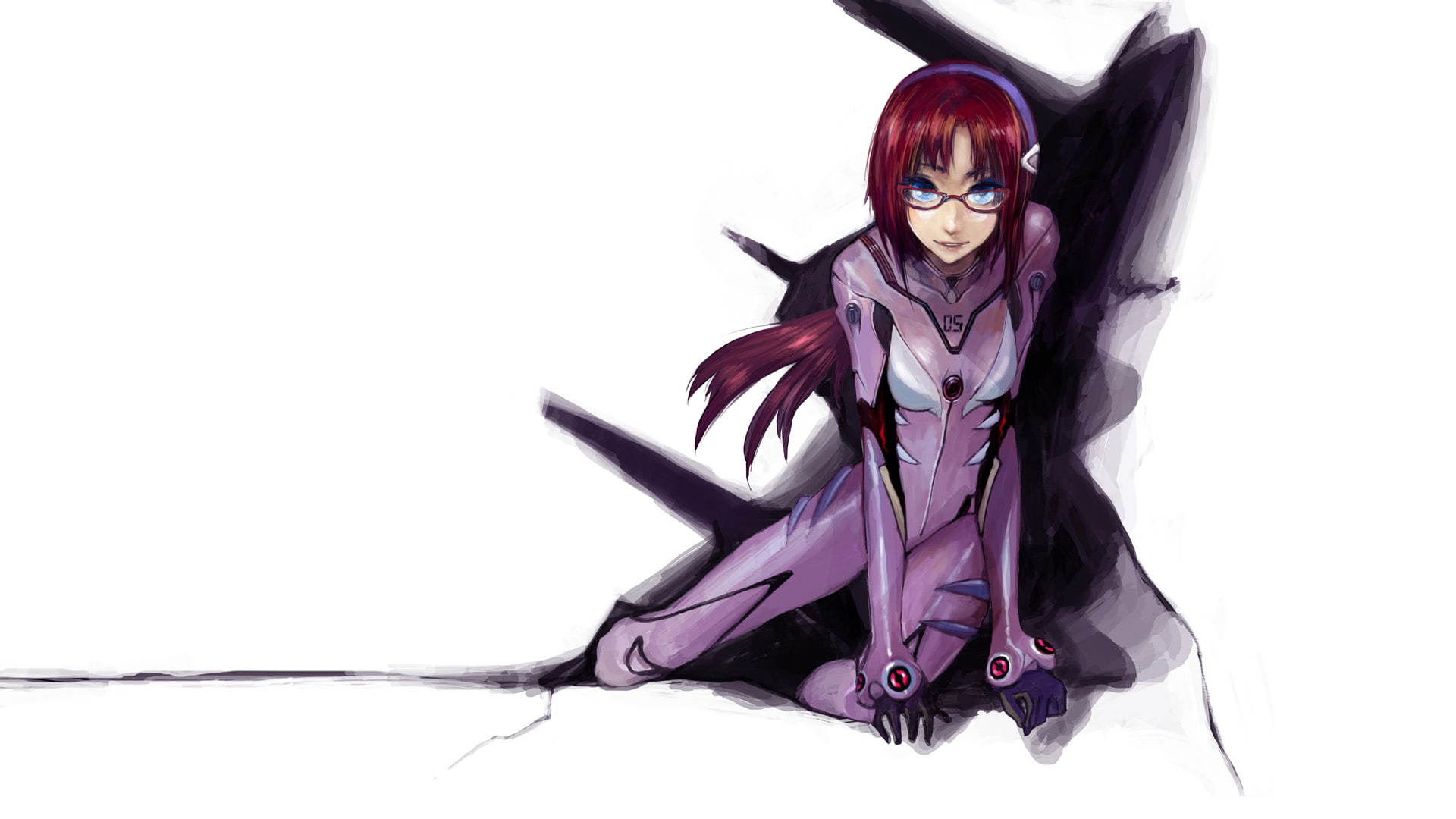 hd, white, genesis, cartoon/comic, evangelion, anime, neon, 1080P, plugsuit, HD Wallpaper