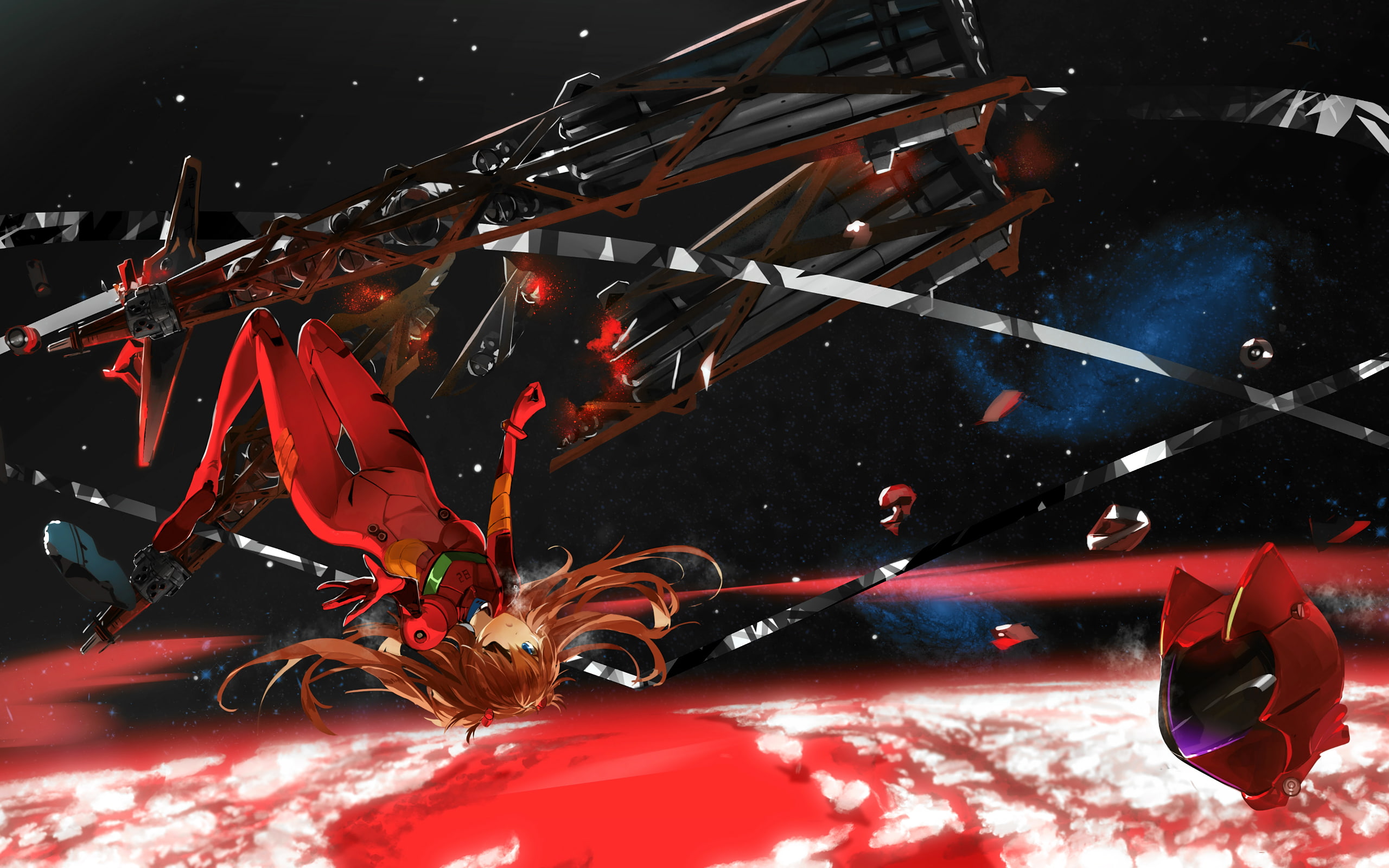 genesis, neon, 2K, cartoon/comic, evangelion, plugsuit, anime, hd, HD Wallpaper