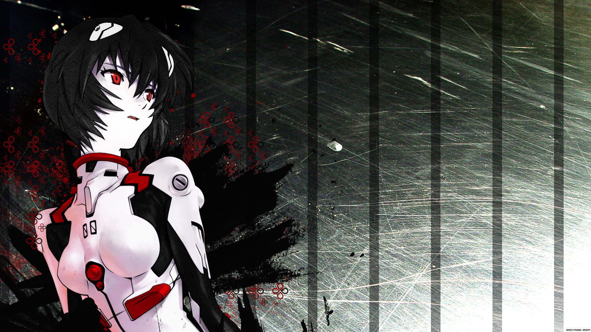 plugsuit, evangelion, cartoon/comic, neon, genesis, hd, 1080P, anime, HD Wallpaper