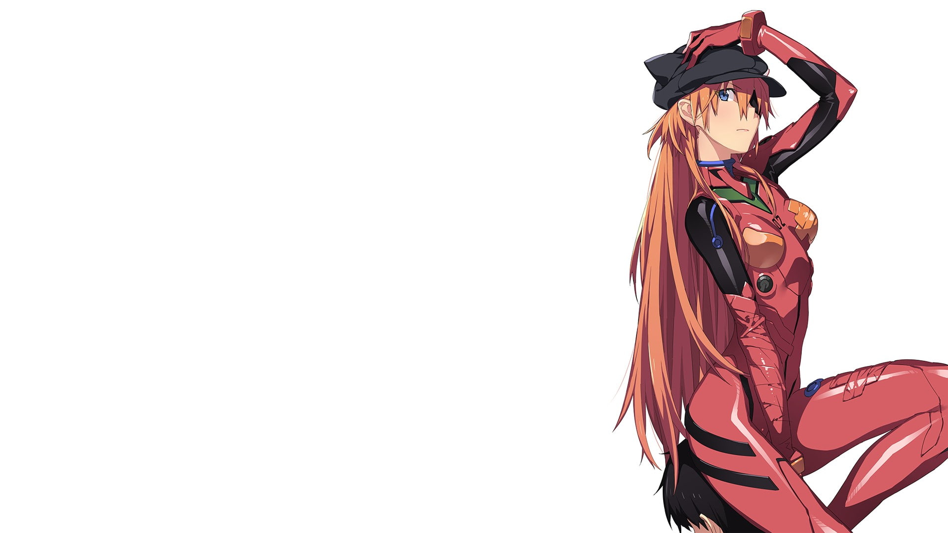 1080P, Eyepatches, Neon Genesis Evangelion, anime, redhead, Anime Girls, Plugsuit, Asuka Langley Soryu, HD Wallpaper