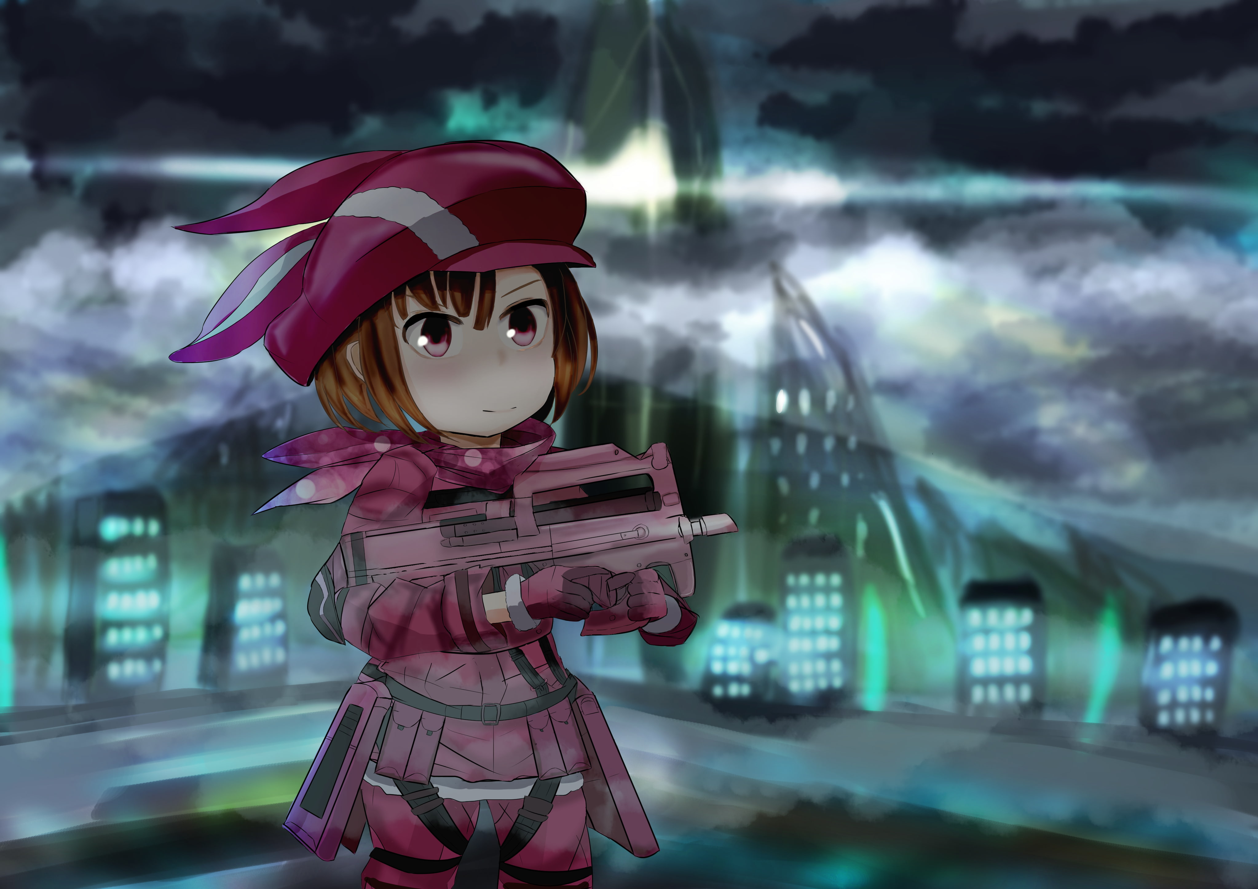 LLENN (Sword Art Online), Karen Kohiruimaki, 4K, Sword Art Online, Sword Art Online Alternative: Gun Gale Online, HD Wallpaper