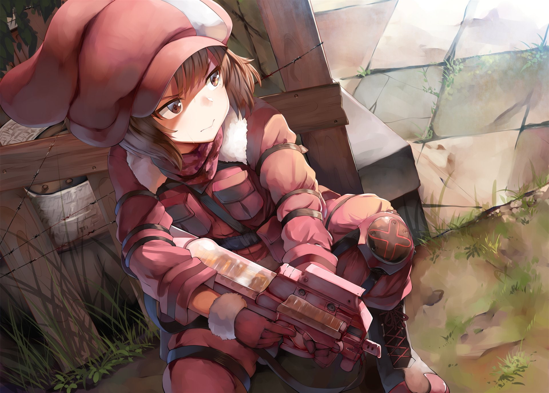 Sword Art Online Alternative: Gun Gale Online, Sword Art Online, LLENN (Sword Art Online), Karen Kohiruimaki, 1080P, HD Wallpaper