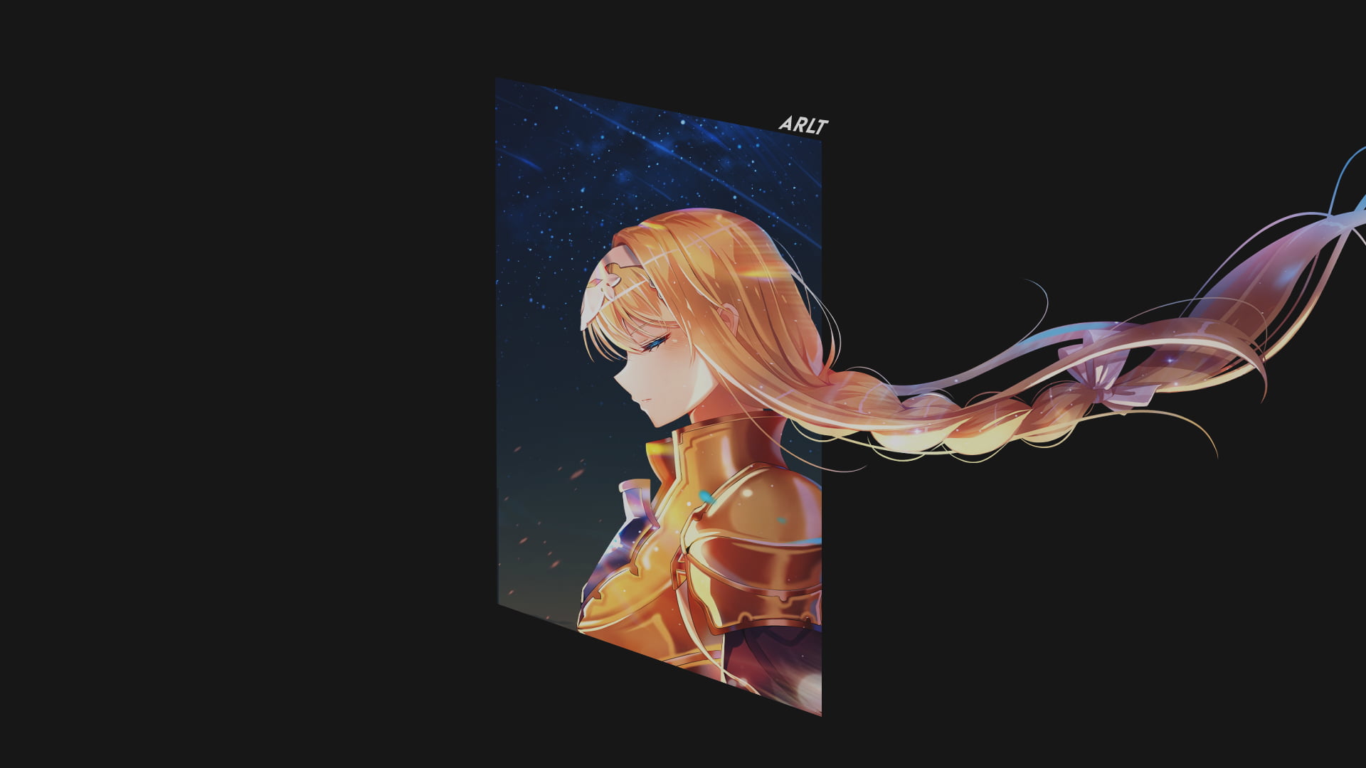 Sword Art Online, blonde, long hair, anime girls, 1080P, simple background, anime, Alice Schuberg, HD Wallpaper