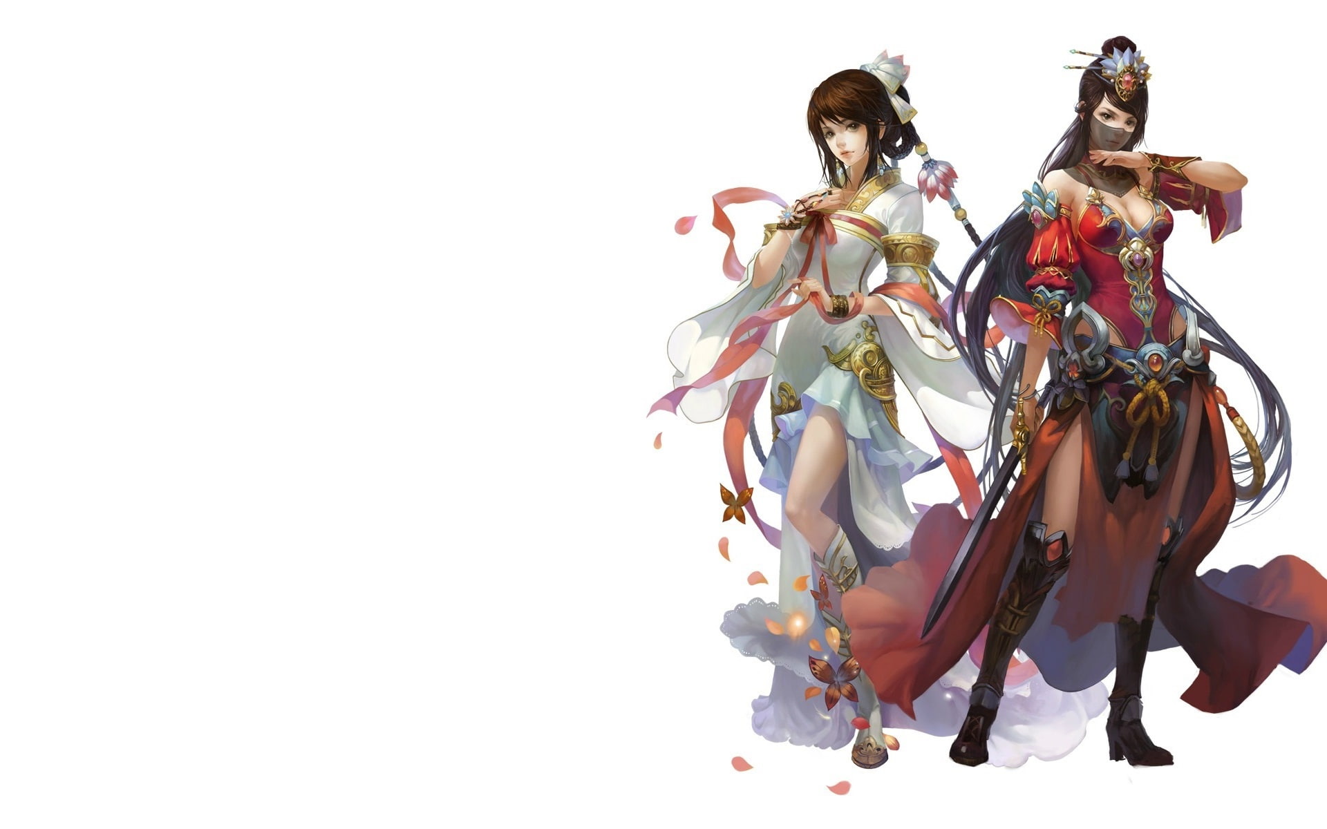 the game, fantasy, 1080P, costume design, art, girl, HD Wallpaper
