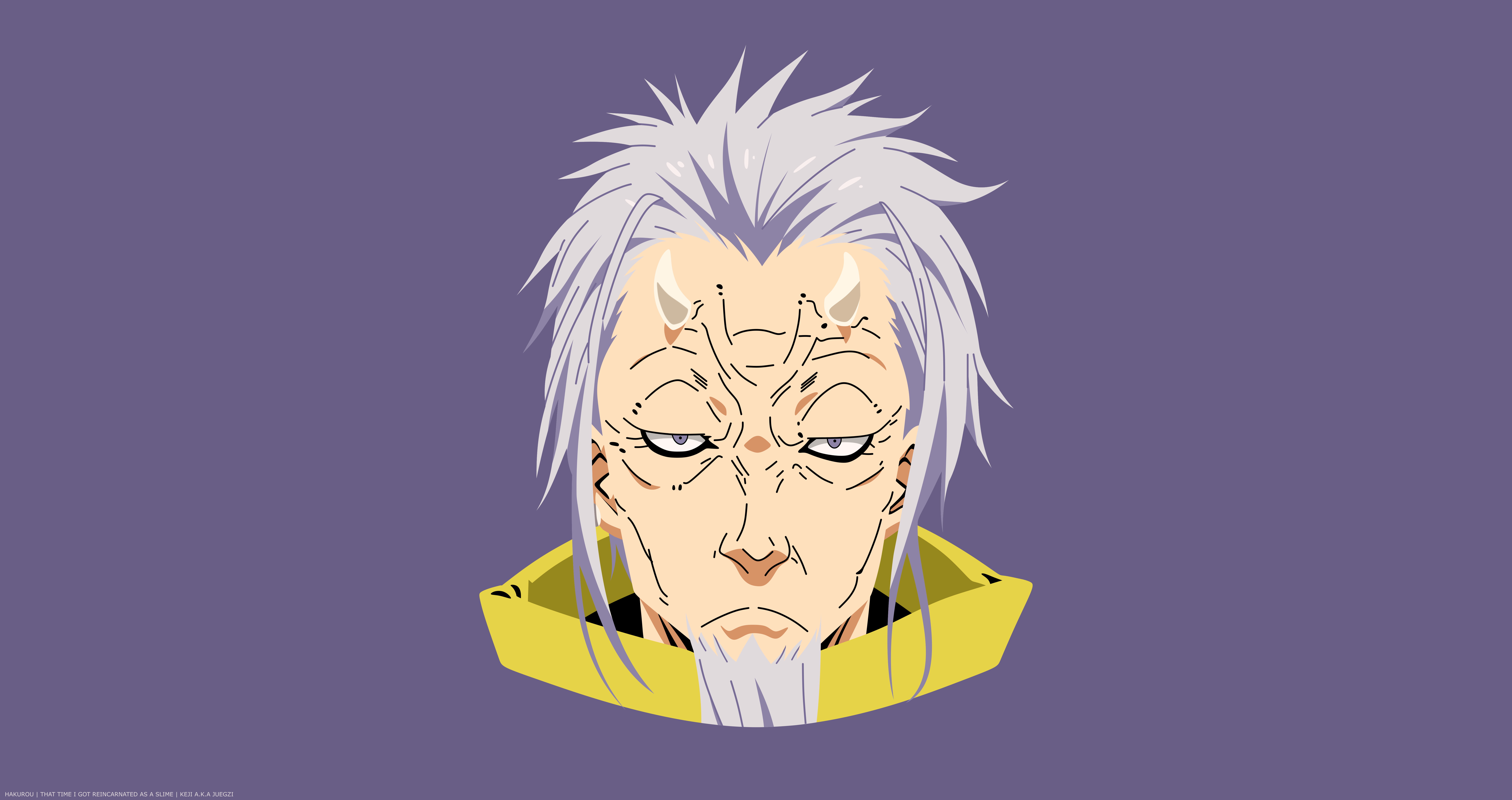 Hakurou (That Time I Got Reincarnated as a Slime), 8K, Face, Anime, That Time I Got Reincarnated as a Slime, Minimalist, HD Wallpaper
