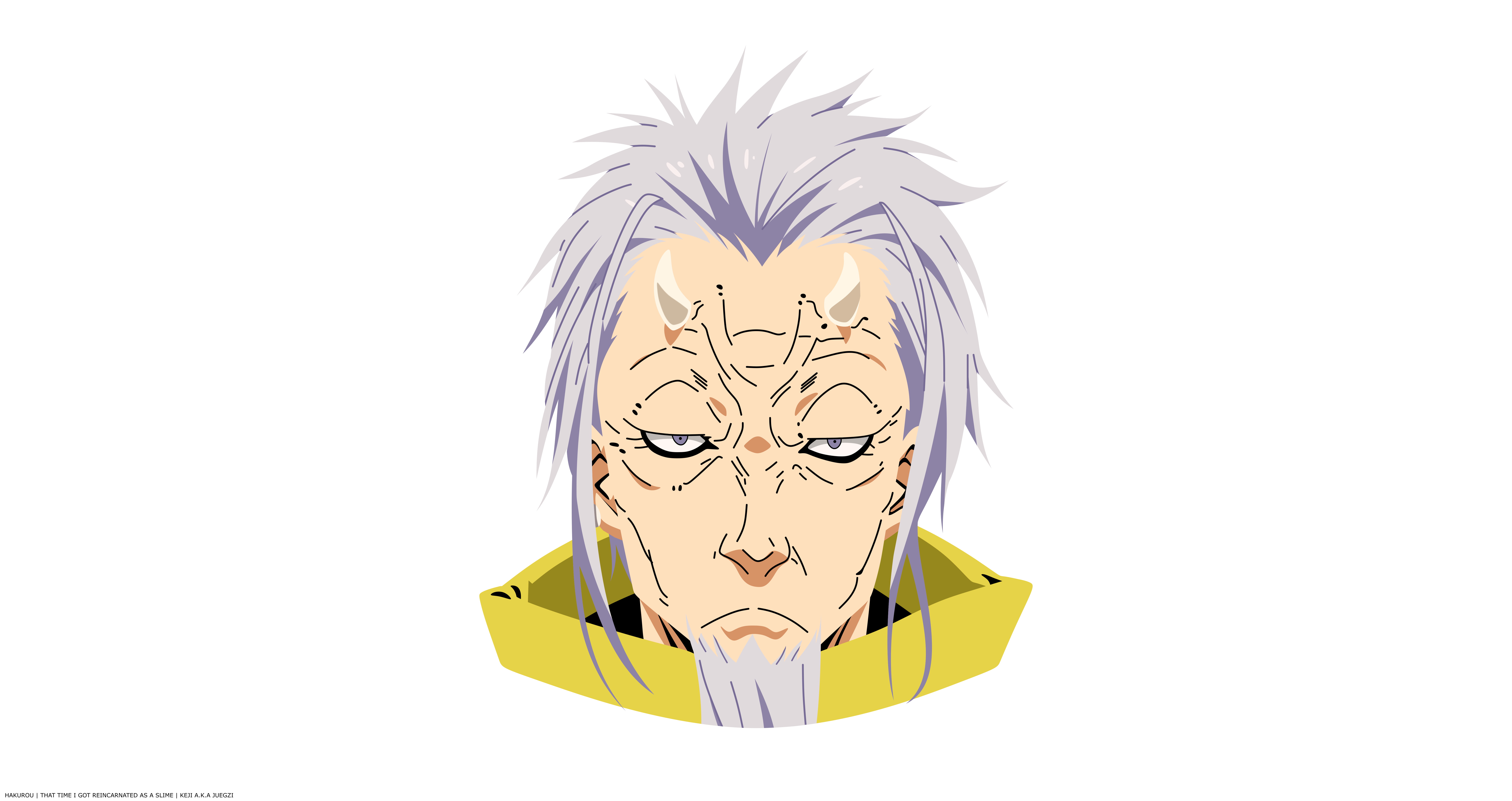 8K, Anime, Minimalist, Face, That Time I Got Reincarnated as a Slime, Hakurou (That Time I Got Reincarnated as a Slime), HD Wallpaper