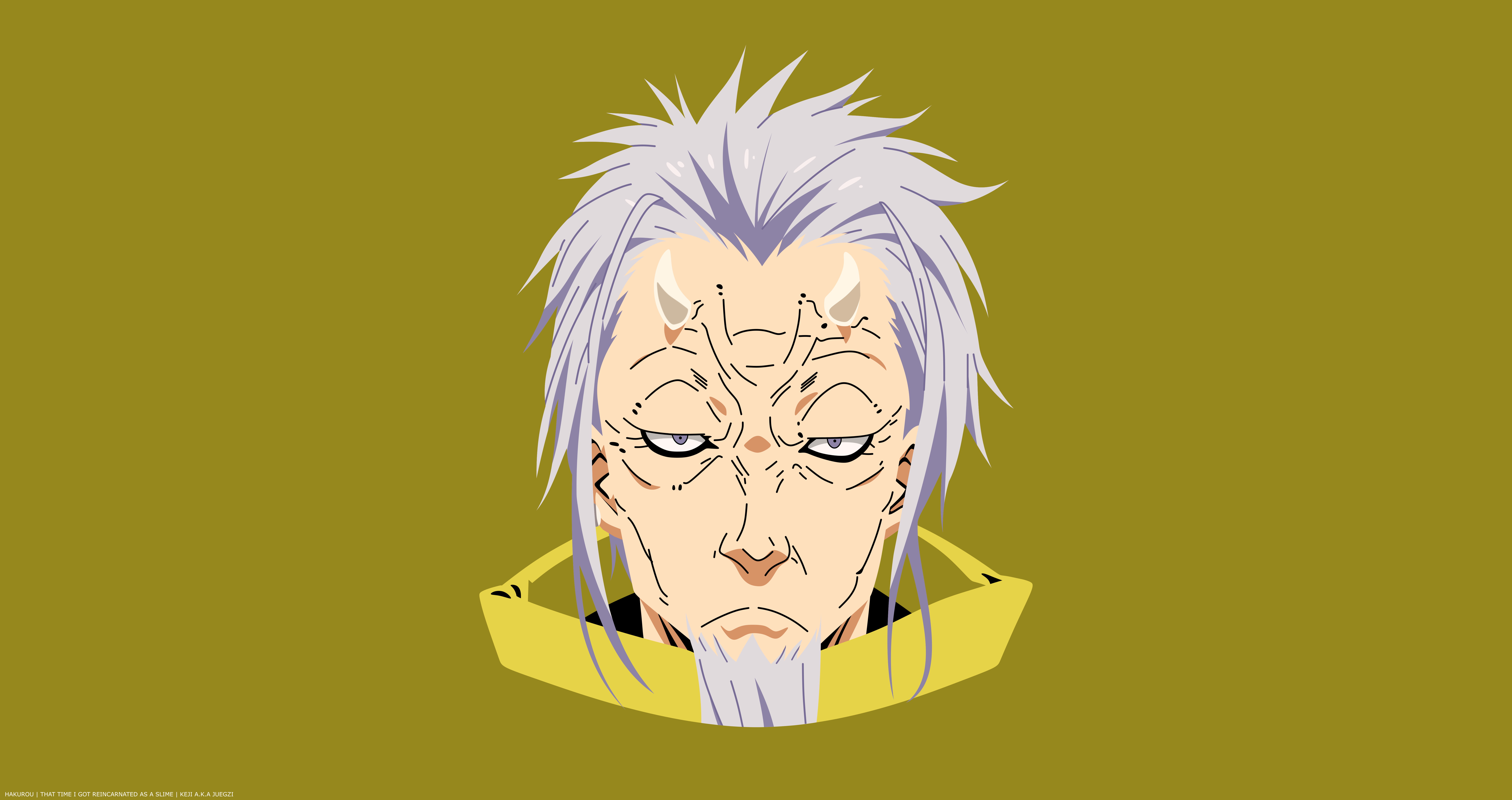 8K, Face, Minimalist, Anime, Hakurou (That Time I Got Reincarnated as a Slime), That Time I Got Reincarnated as a Slime, HD Wallpaper