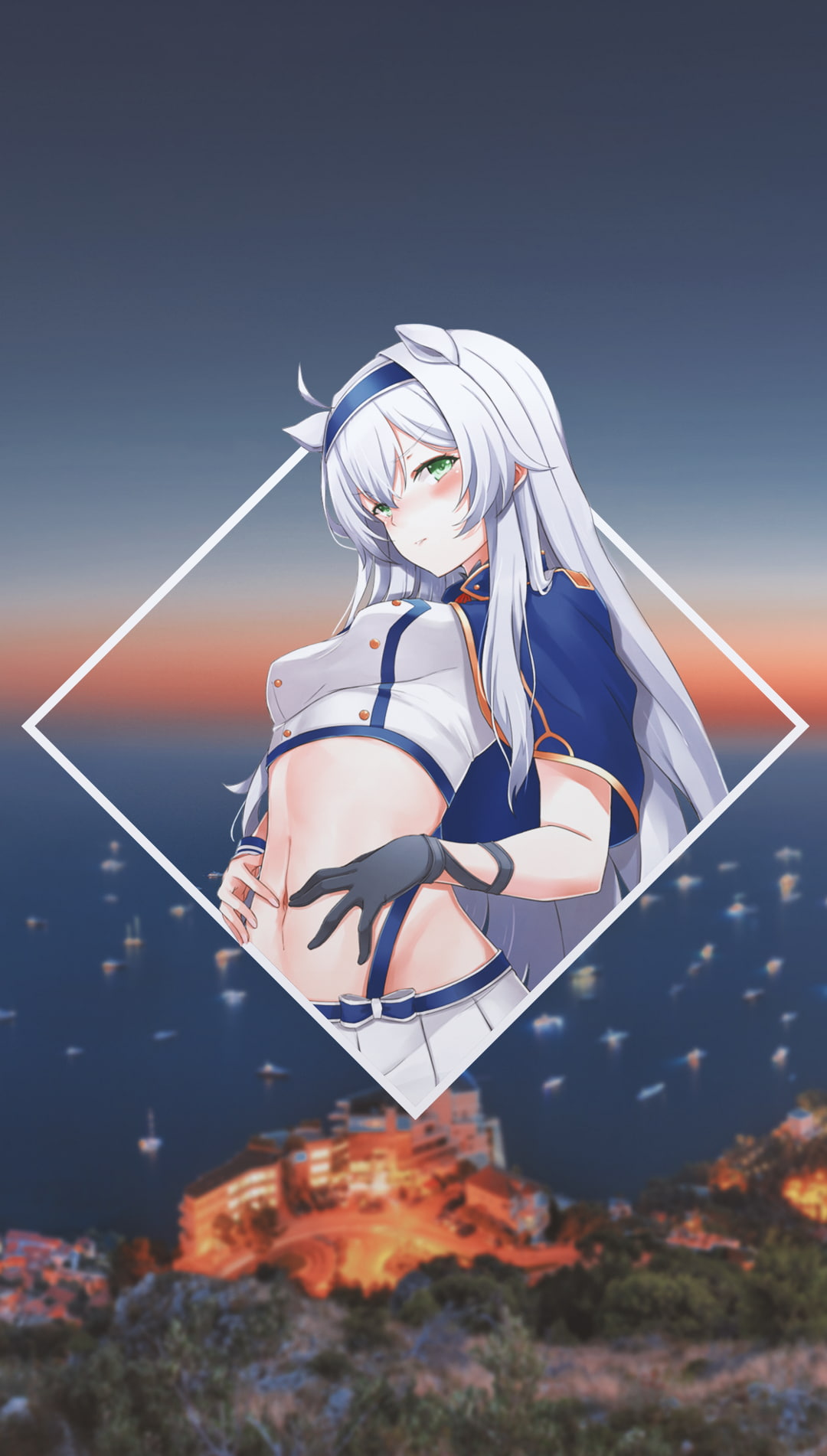 720P, anime, picture-in-picture, anime girls, Phone HD Wallpaper