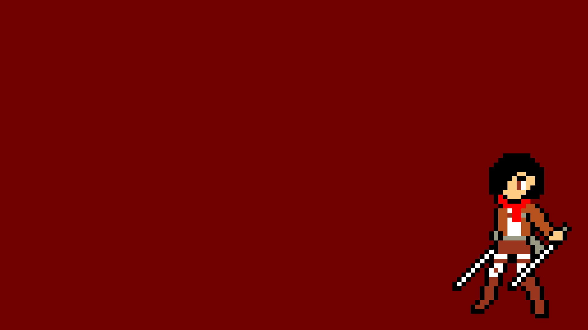 close-up, music, arts culture and entertainment, red, pixels, paper, white, representation, Shingeki no Kyojin, architecture, communication, Mikasa Ackerman, HD Wallpaper