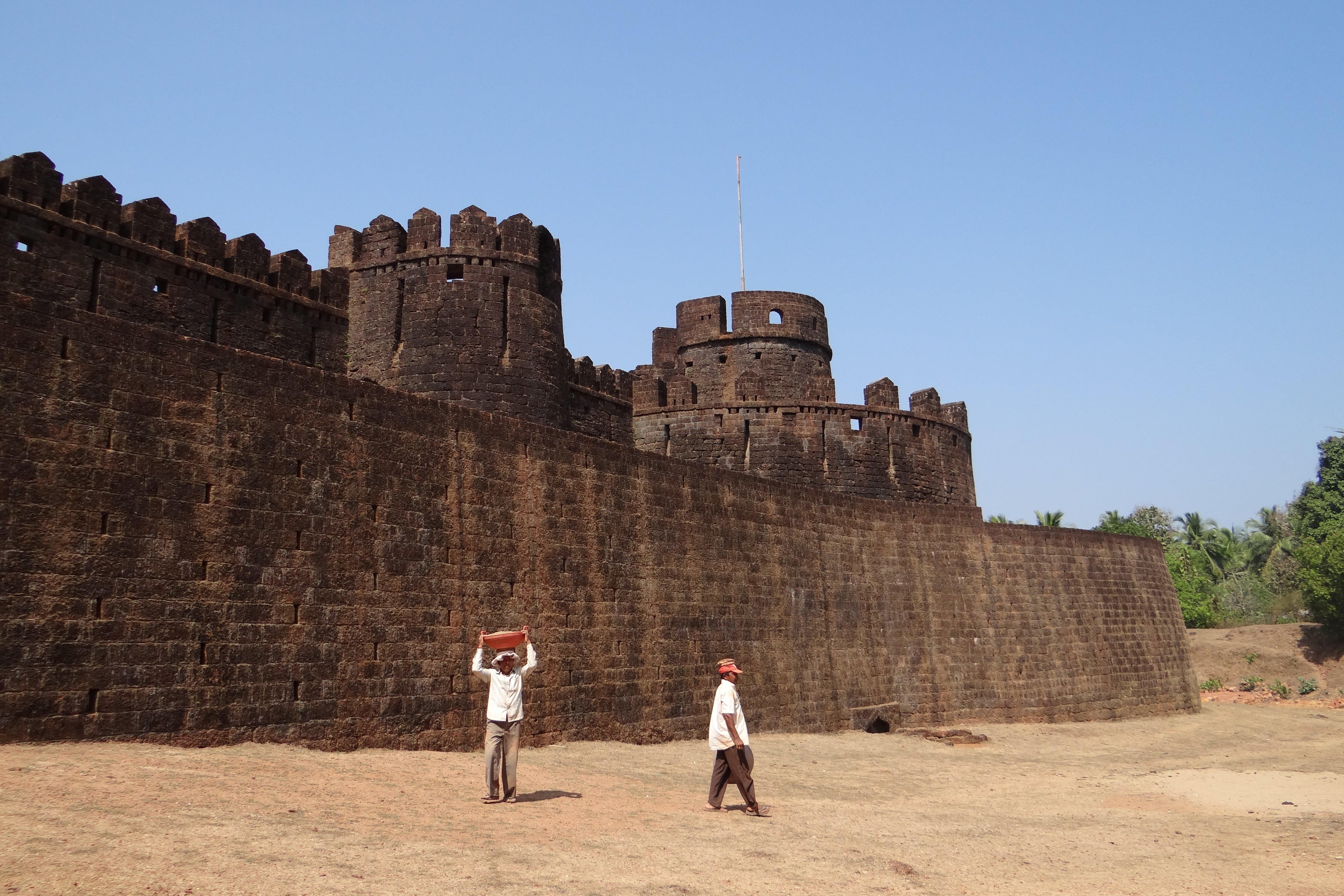 historic, building exterior, day, ancient civilization, city, clear sky, old, mirjan fort, monument, culture, built structure, historical, people, india, HD Wallpaper