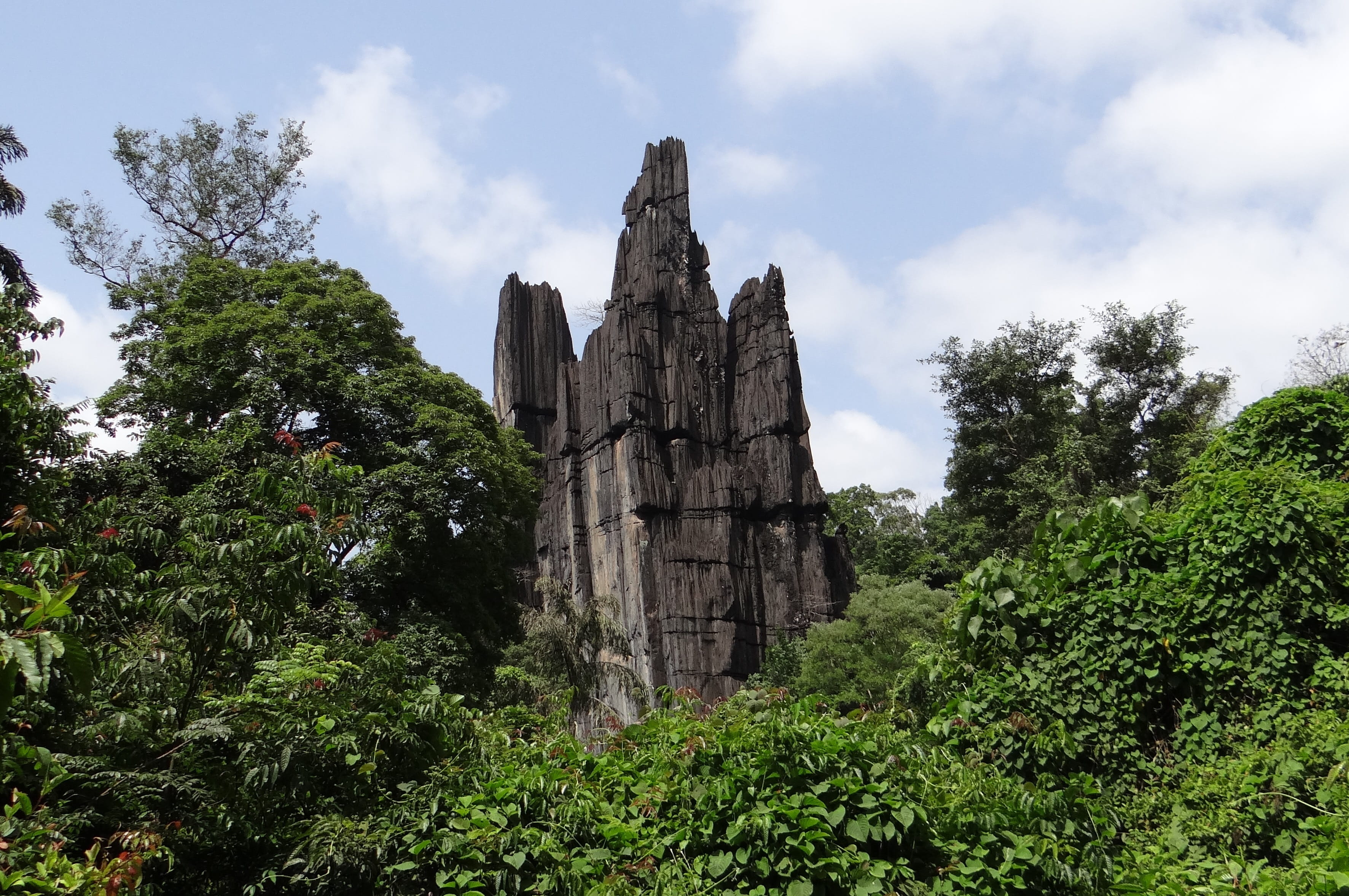 built structure, mohini shikhar, outdoors, the past, plant, landscape, india, no people, travel destinations, cliff, Karst, cloud - sky, history, uttar kannada, HD Wallpaper
