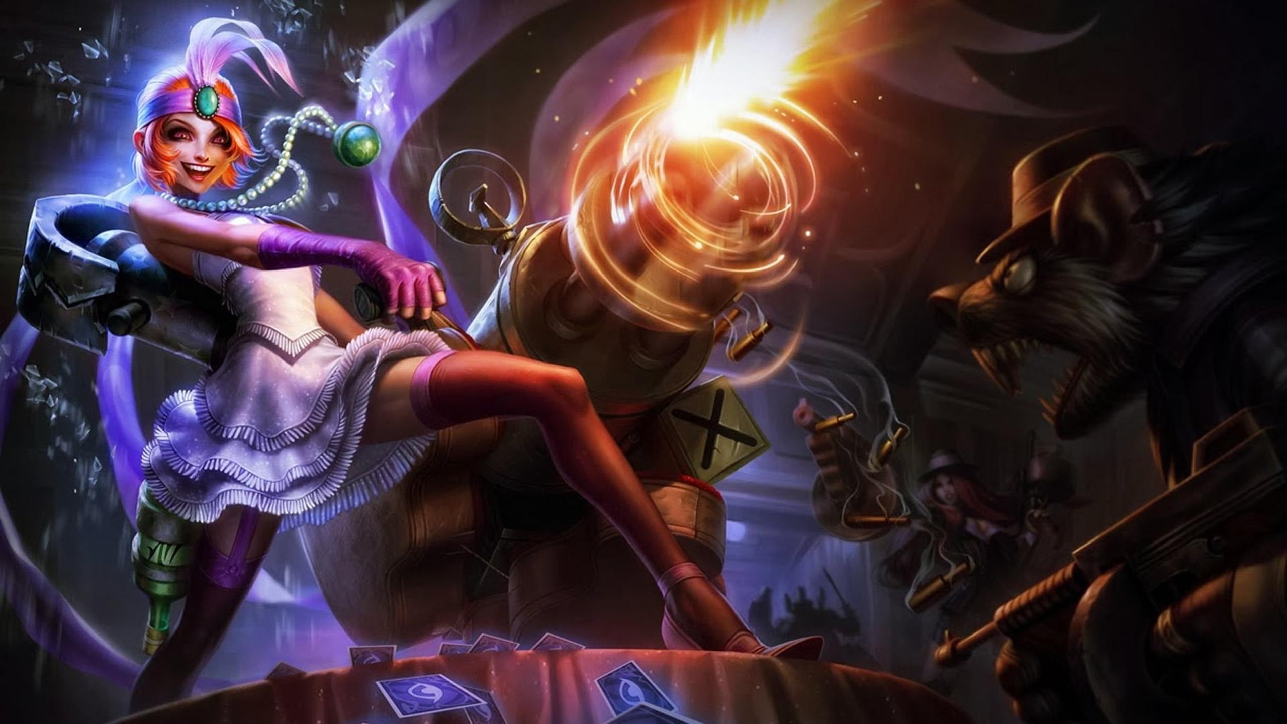 video, power, desktop, 2K, arms, skin, league, game, mafia, hd, jinx, legends, HD Wallpaper
