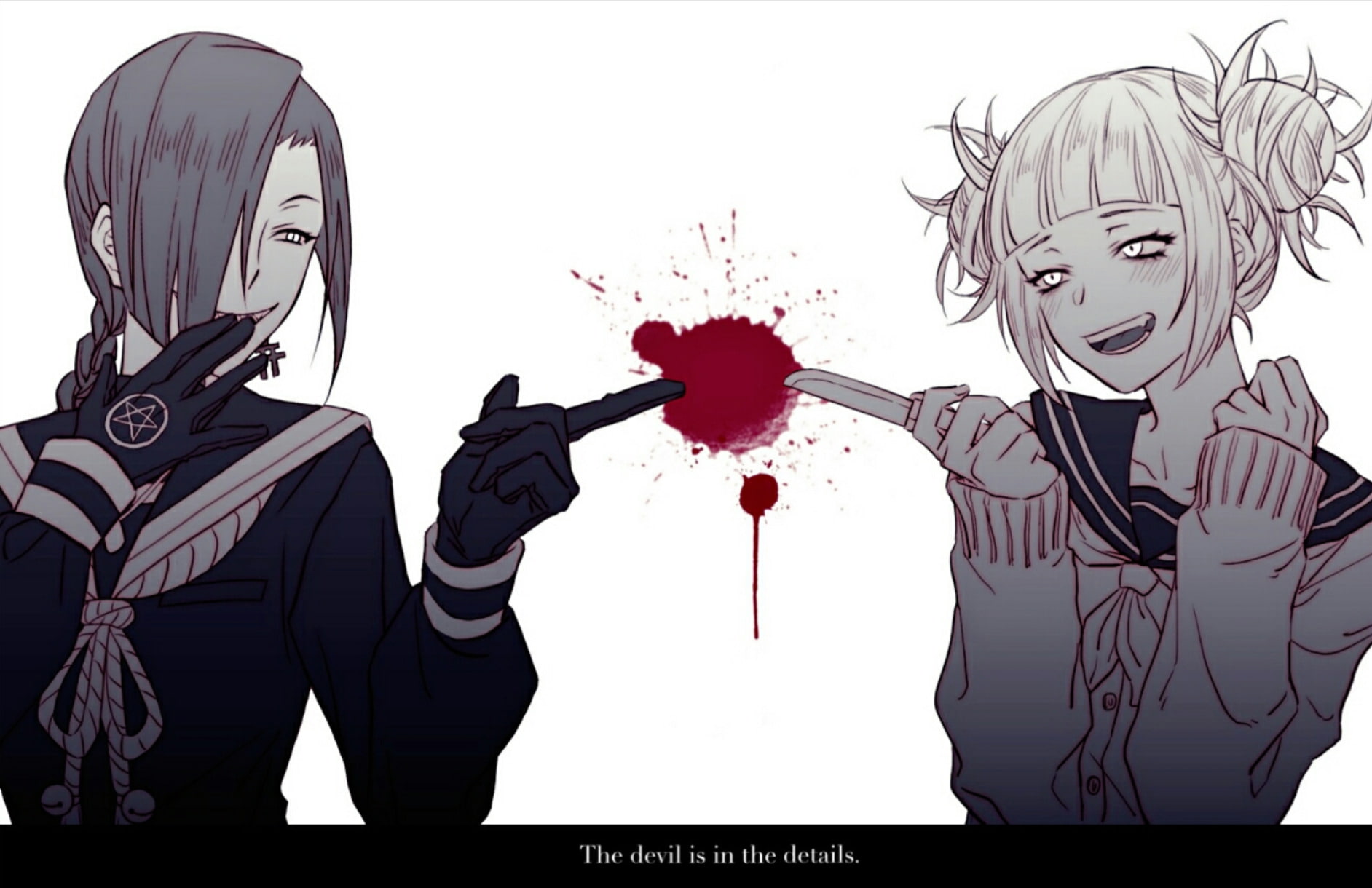 Crossover, Himiko Toga, Magane Chikujoin, My Hero Academia, 720P, Re:Creators, Anime, HD Wallpaper