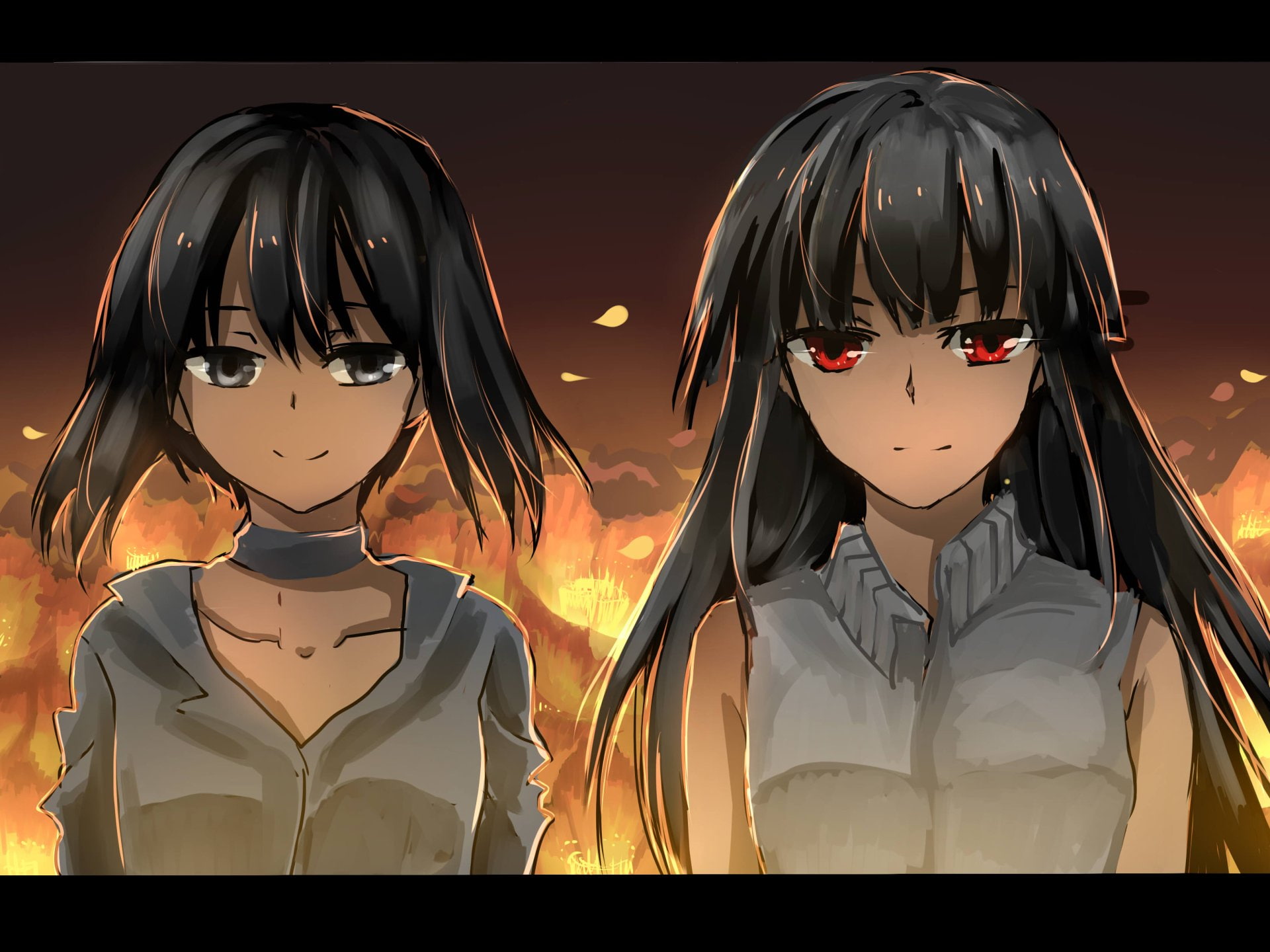auto post production filter, Akame ga Kill!, close-up, uniform, standing, Kurome (Akame Ga Kill!), human representation, representation, portrait, digital composite, HD Wallpaper
