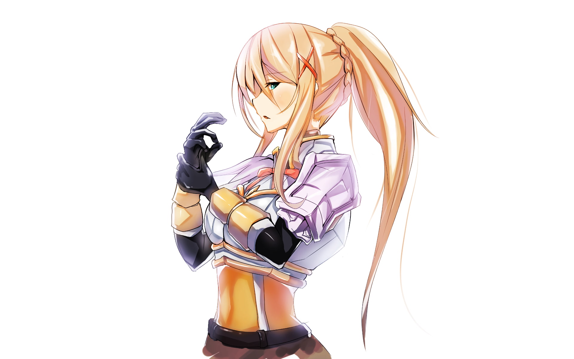 ponytail, blonde, 1080P, Kono Subarashii Sekai ni Shukufuku wo!, Darkness (KonoSuba), anime, anime girls, HD Wallpaper