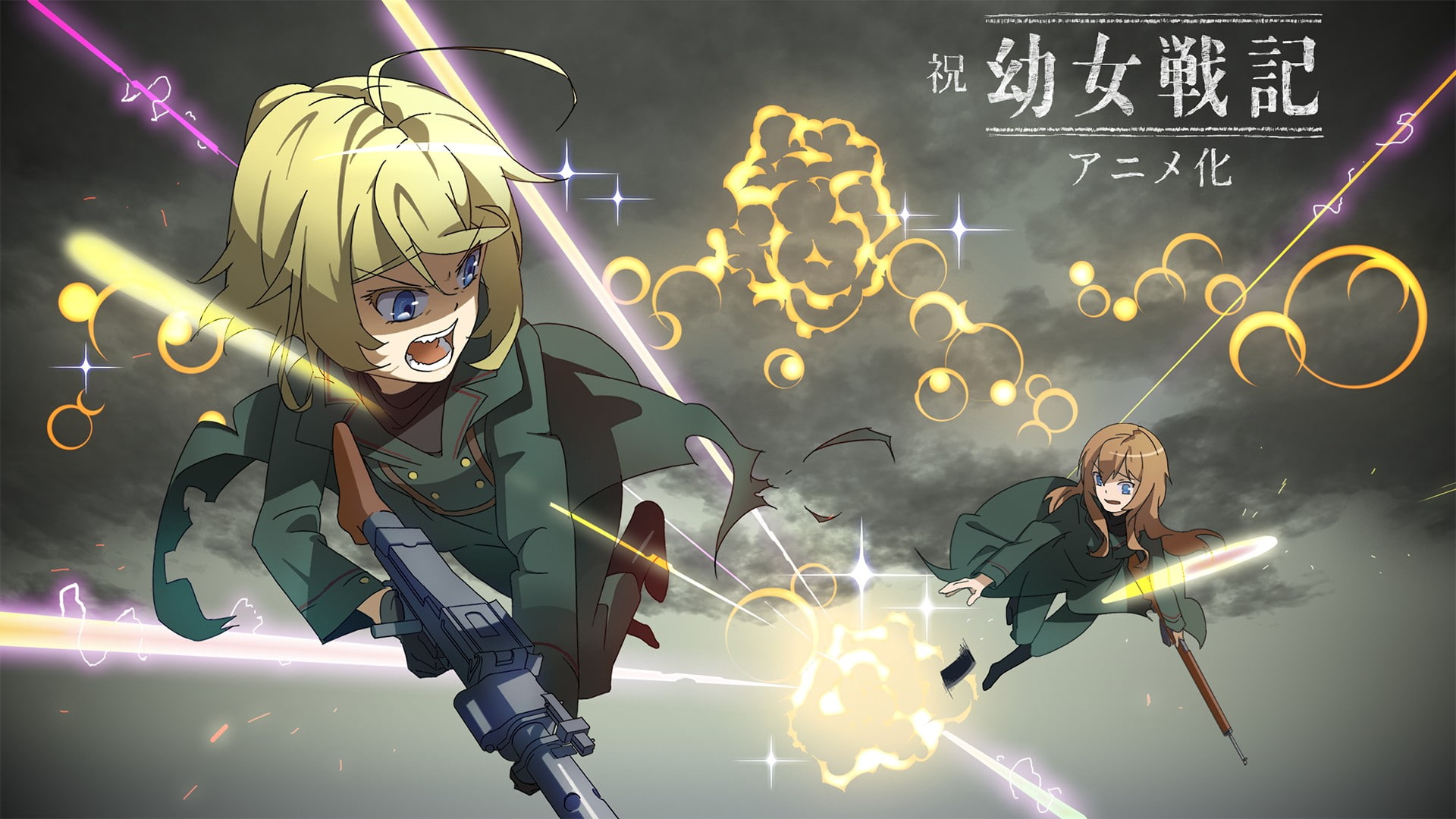 Tanya Degurechaff, 1080P, Youjo Senki, Viktoriya Ivanovna Serebryakov, Anime Girls, HD Wallpaper