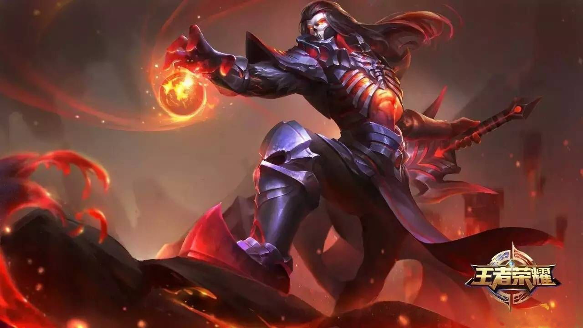 cao, spell, glory, skin, 1080P, hd, desktop, warrior, fireball, king, HD Wallpaper