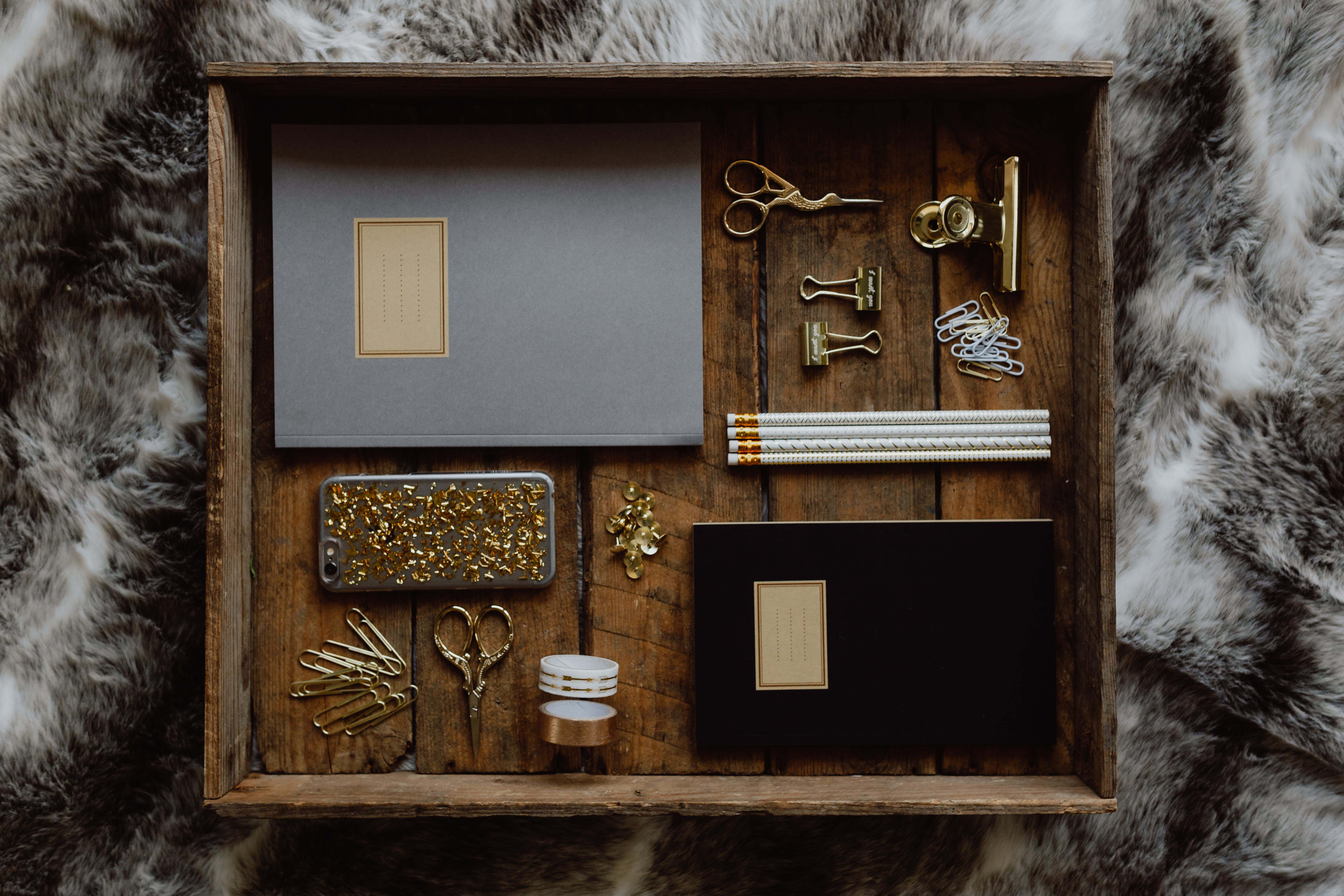 flatlay, representation, school, 5K, table, indoors, picture frame, office accesories, wooden tray, old, large group of objects, golden, pencil, book, HD Wallpaper