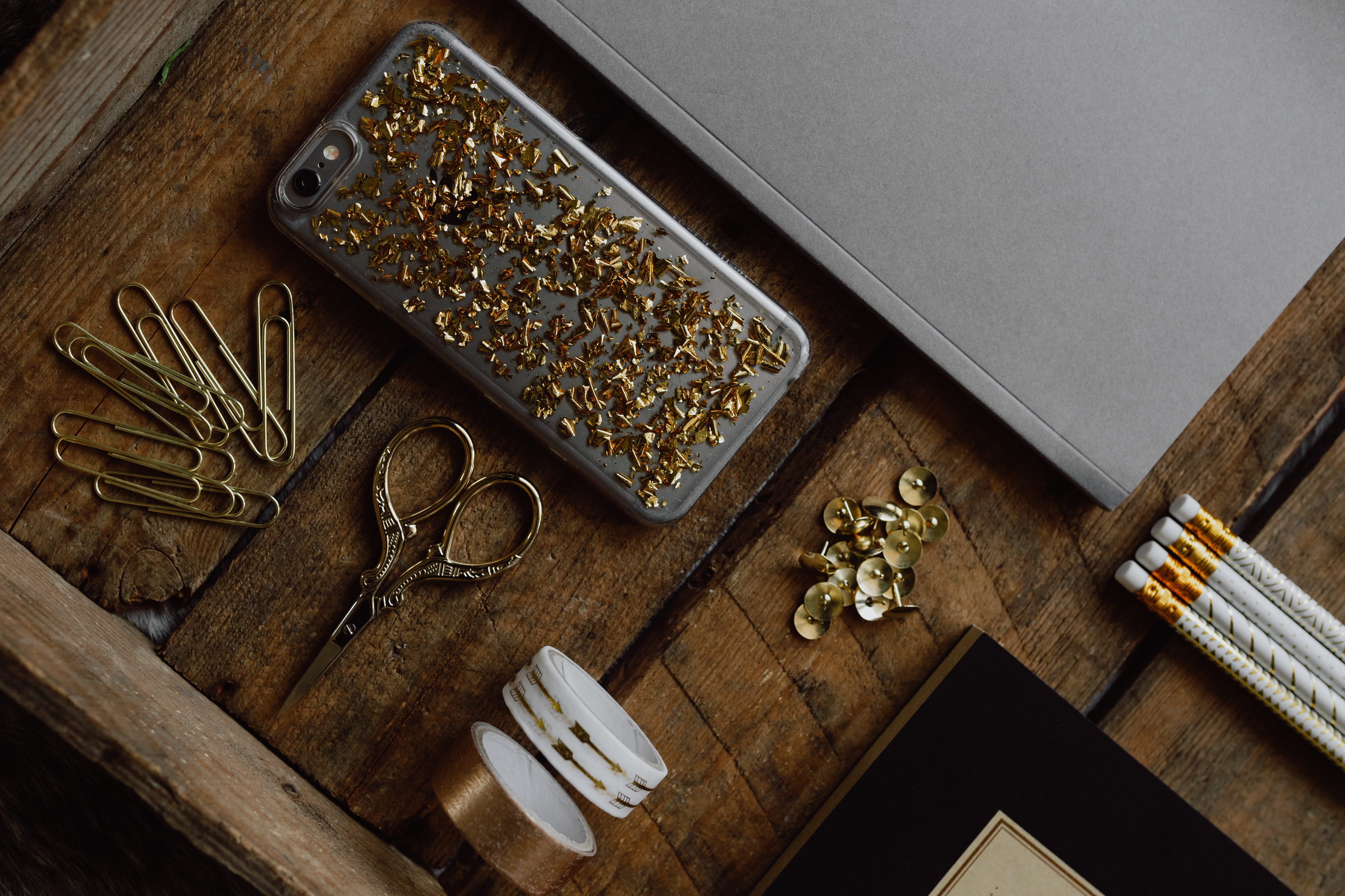 art and craft, wooden, wooden tray, no people, high angle view, kitchen utensil, accessories, notepad, top view, wealth, iphone, triangle shape, still life, HD Wallpaper