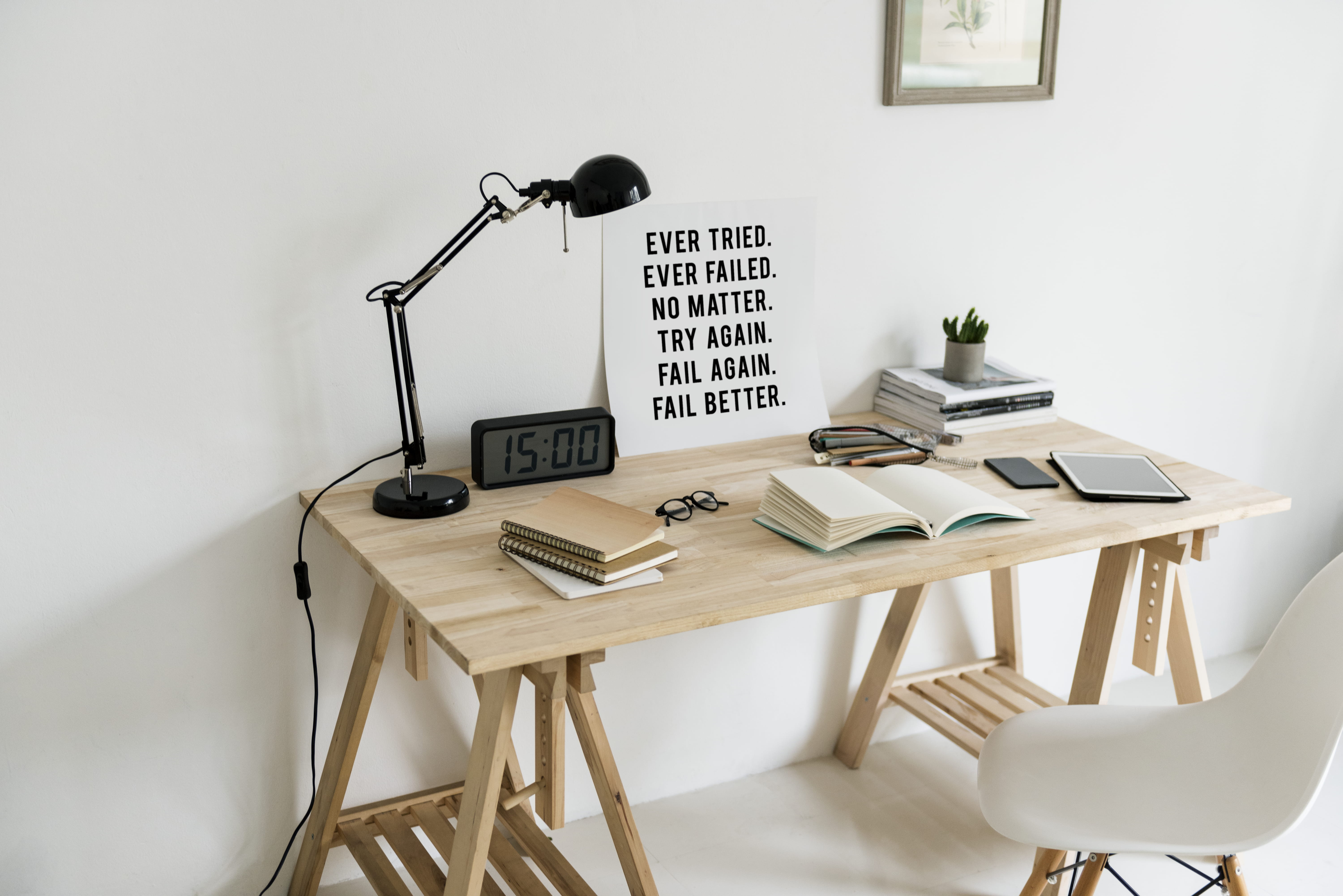 table, text, books, time, digital, connection, absence, wall - building feature, contemporary, wireless technology, no people, workspace, room, indoors, HD Wallpaper