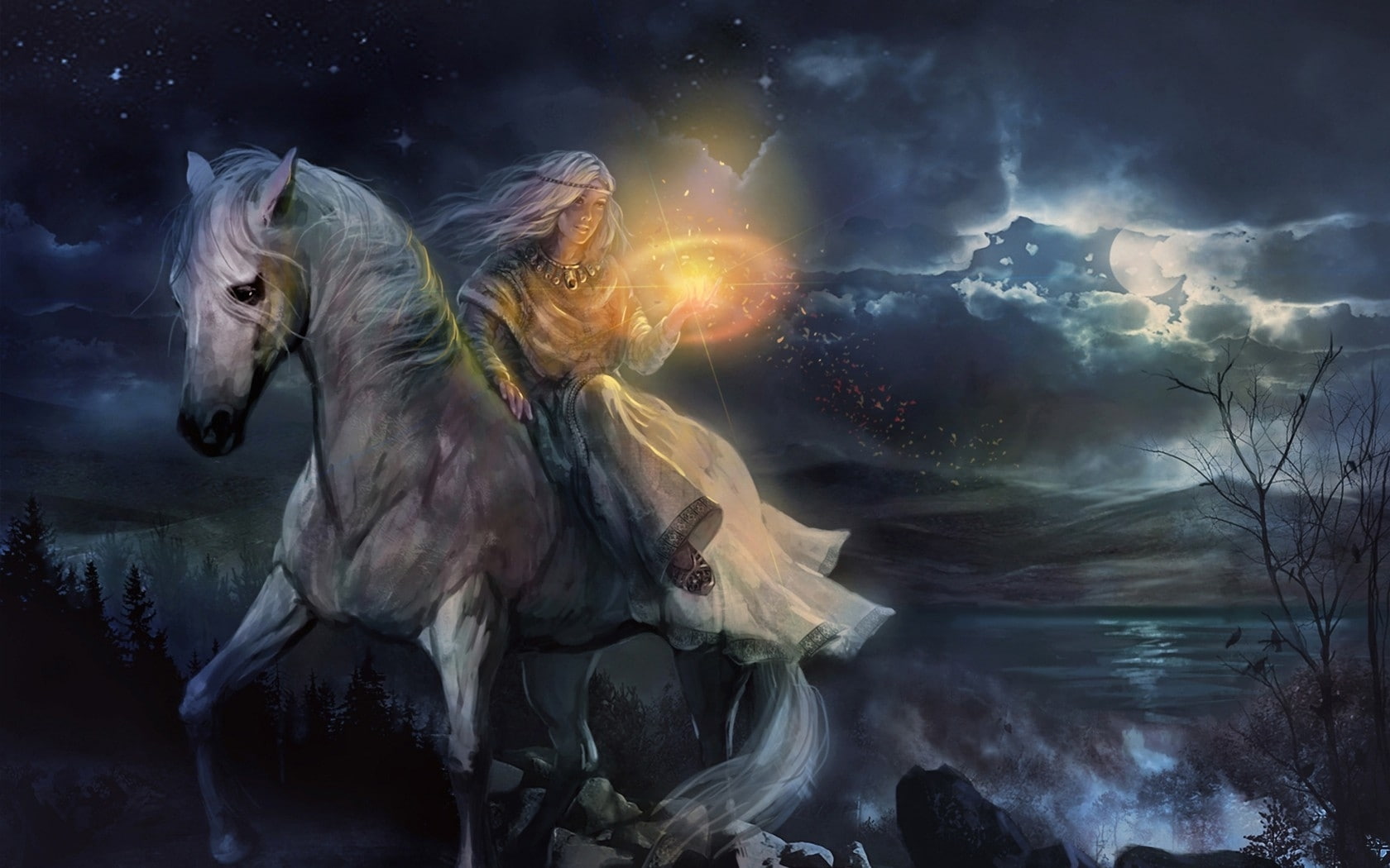 720P, 1680x1050, tales, horses, women, animals, anime, fairy, HD Wallpaper