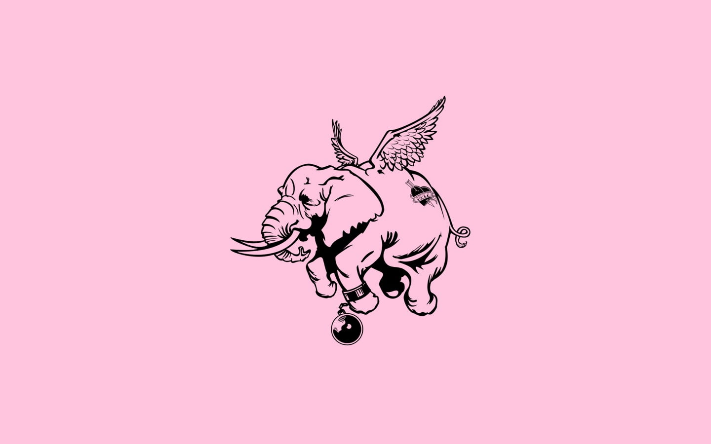 animal representation, pattern, craft, creativity, no people, studio shot, 720P, pink background, elephant, design, love, nature, purple, indoors, fantasy, HD Wallpaper